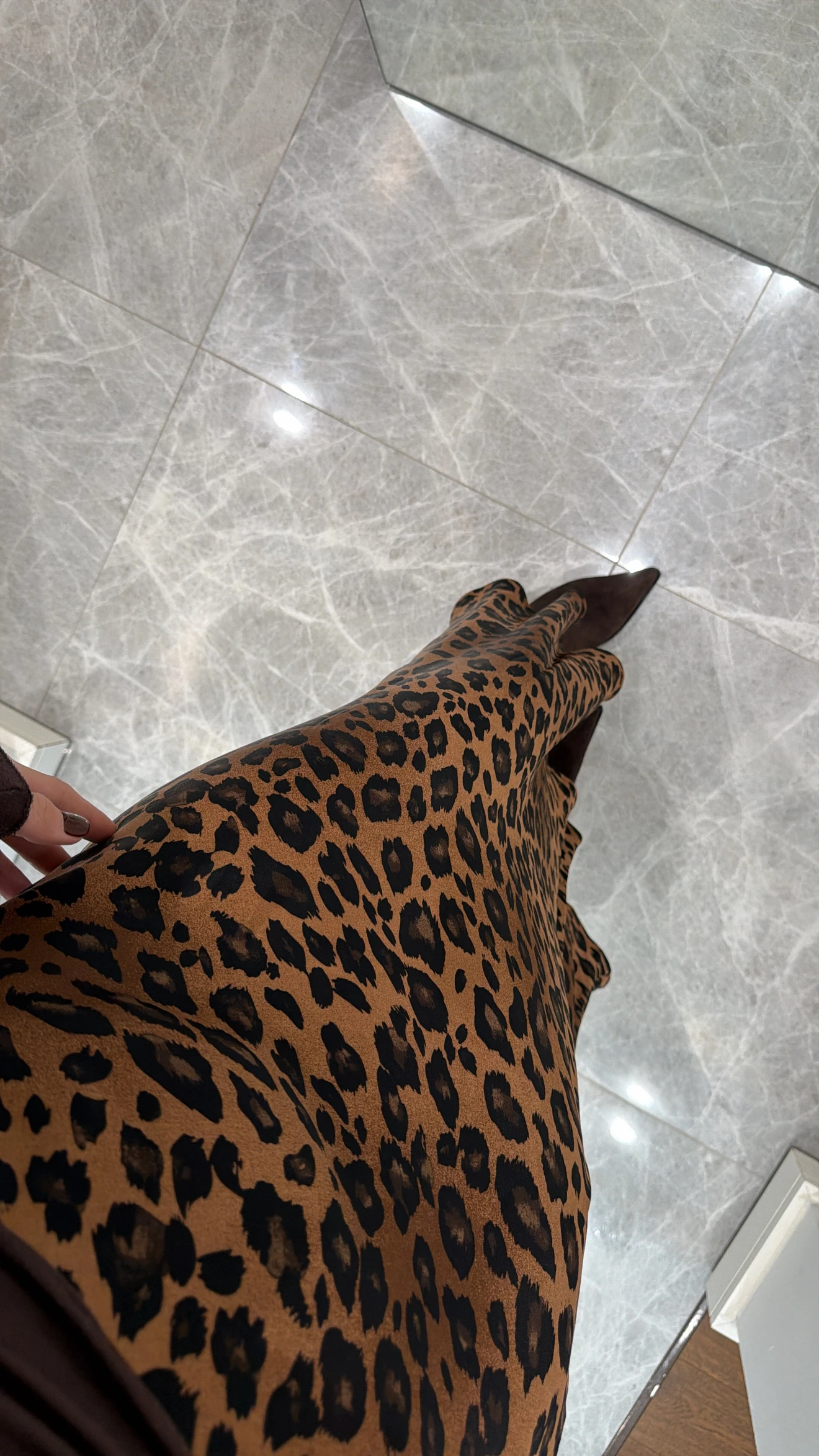 LEOPAR DESEN SATEN ETEK