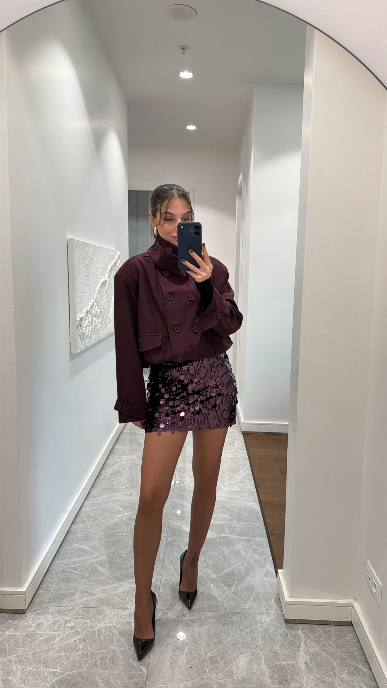 PAYETLİ MİNİ ETEK 