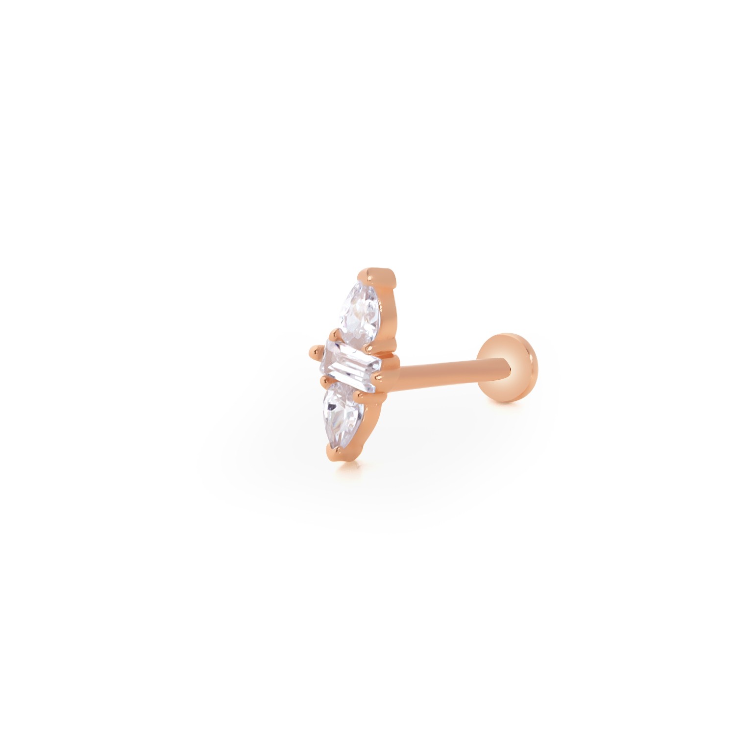 Kare Taşlı Ornament Tragus