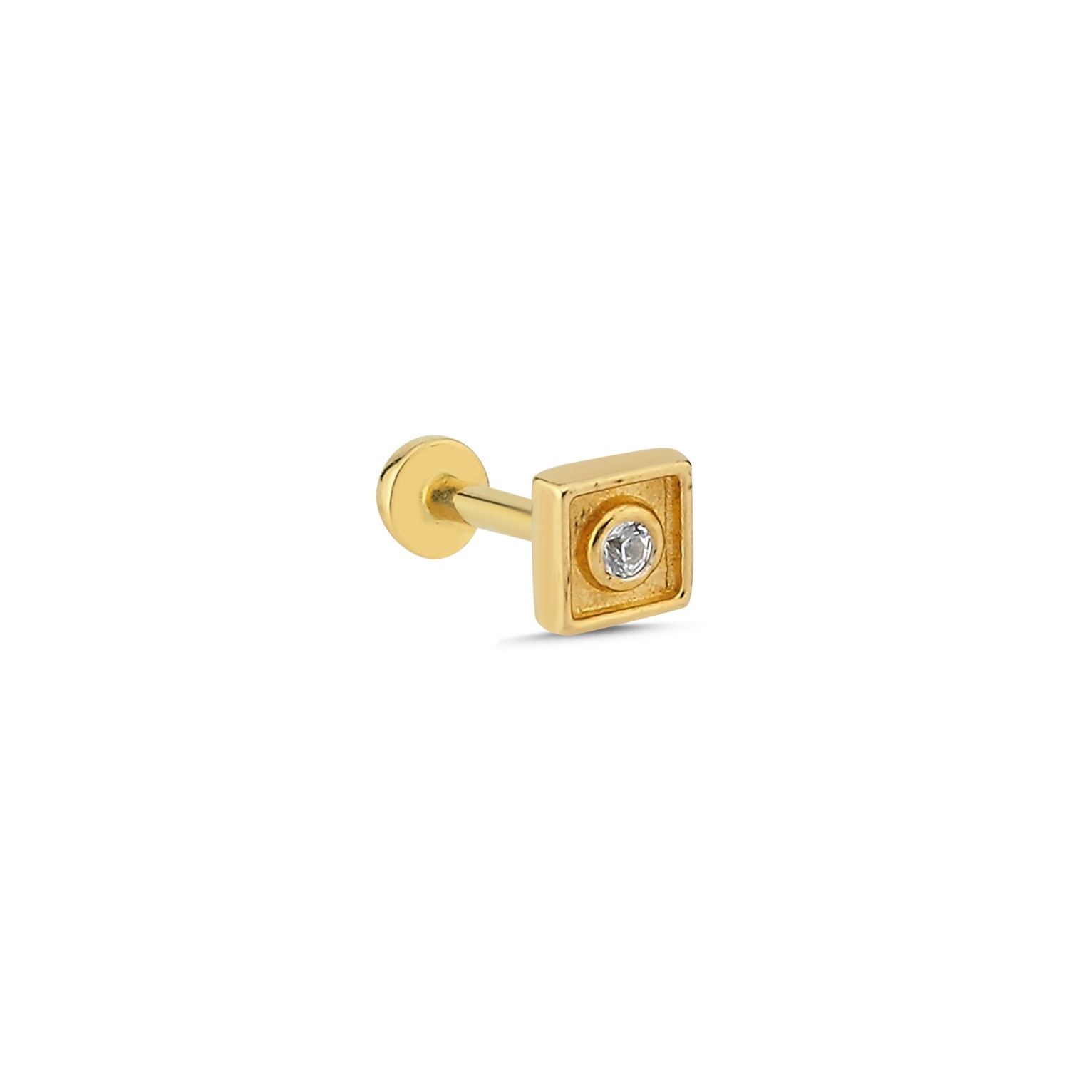 Ortası Taşlı Kabartma Kare Tragus