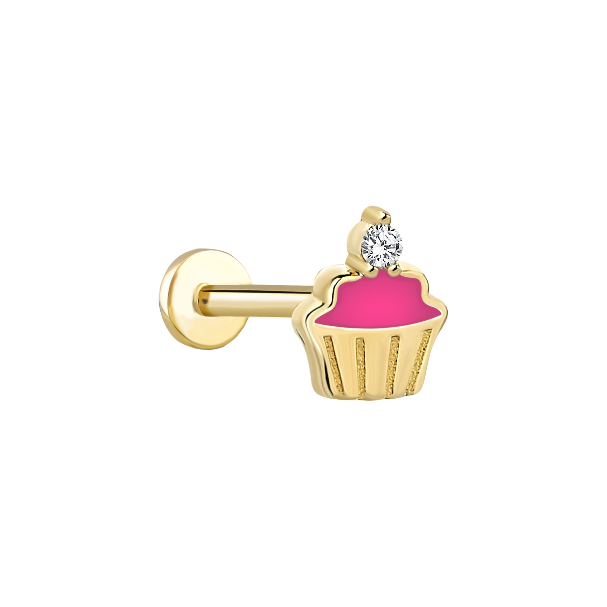 Pembe Mineli Cup Cake Tragus