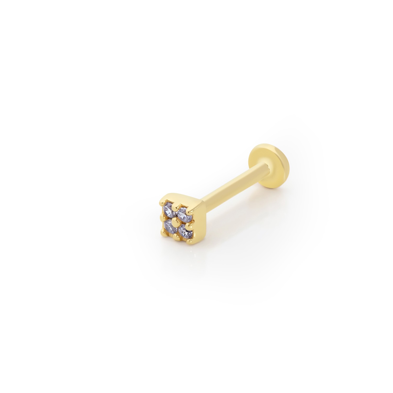 Çok Taşlı Kabartma Kare Tragus