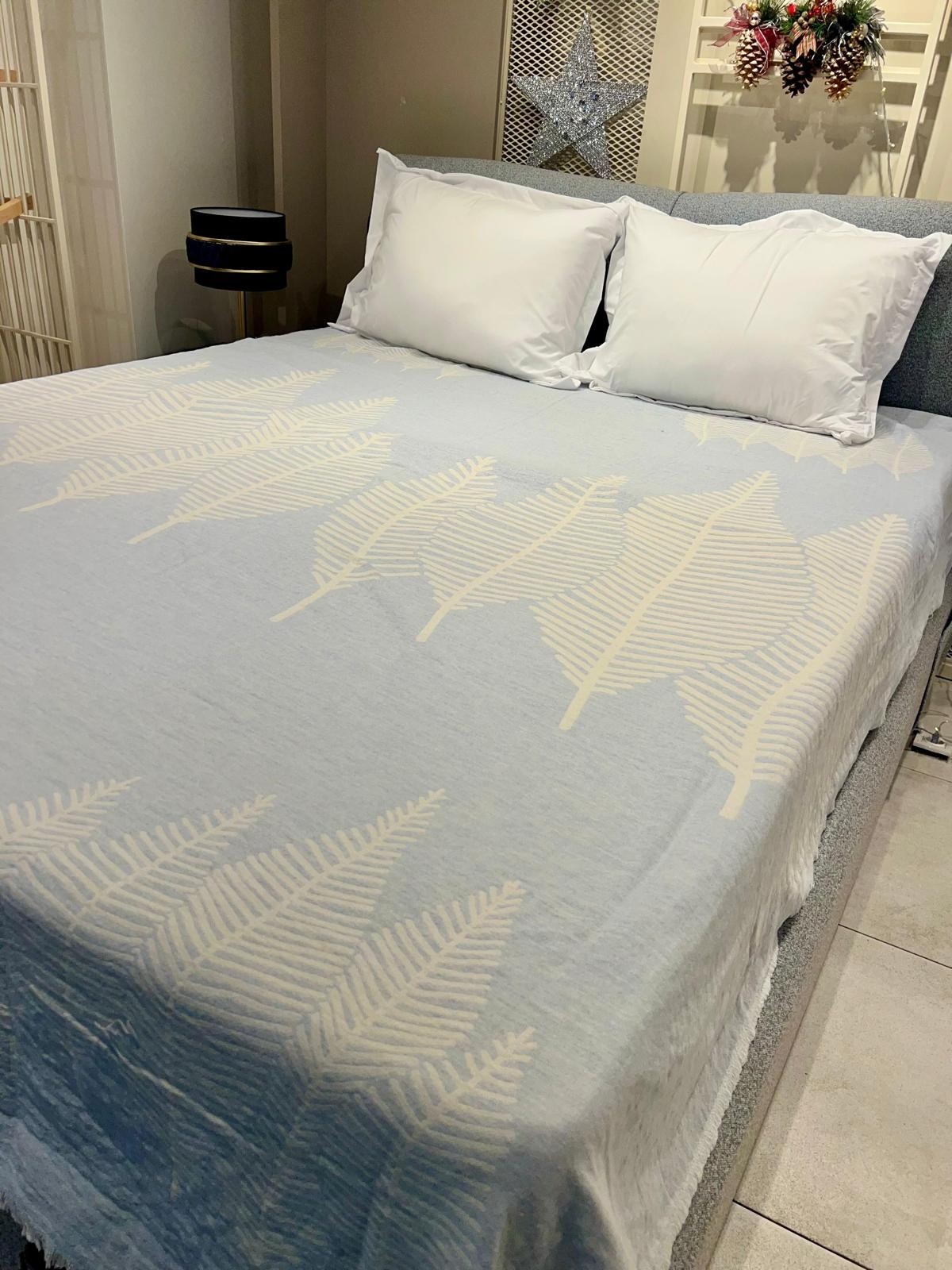 Explore Home , Tegam, Çift Kişilik, Pamuklu, Müslin, Yatak Örtüsü - Bebek Mavisi