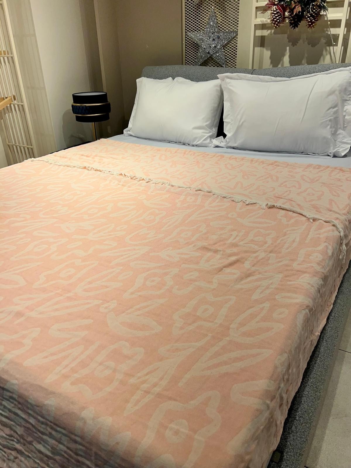 Explore Home , Alda, Çift Kişilik, Pamuklu, Müslin, Yatak Örtüsü - Pembe