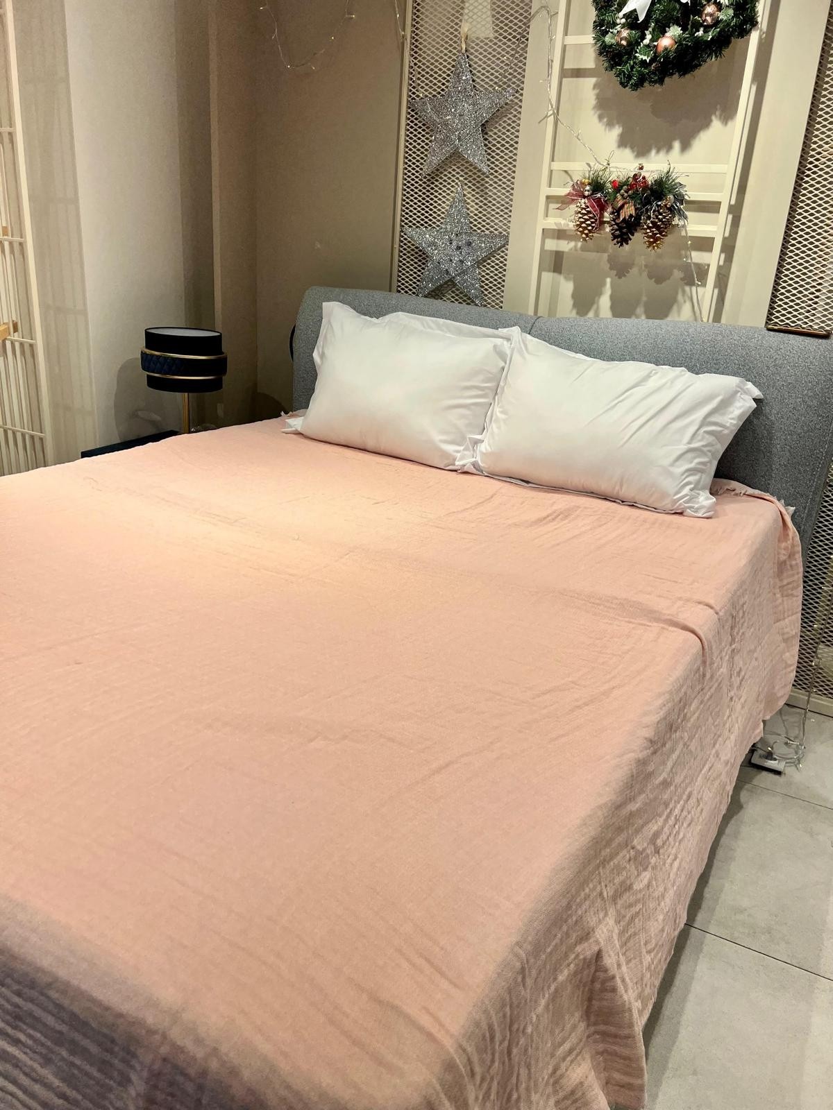 Explore Home , Silvana, Çift Kişilik, Pamuklu, Müslin, Yatak Örtüsü - Pembe
