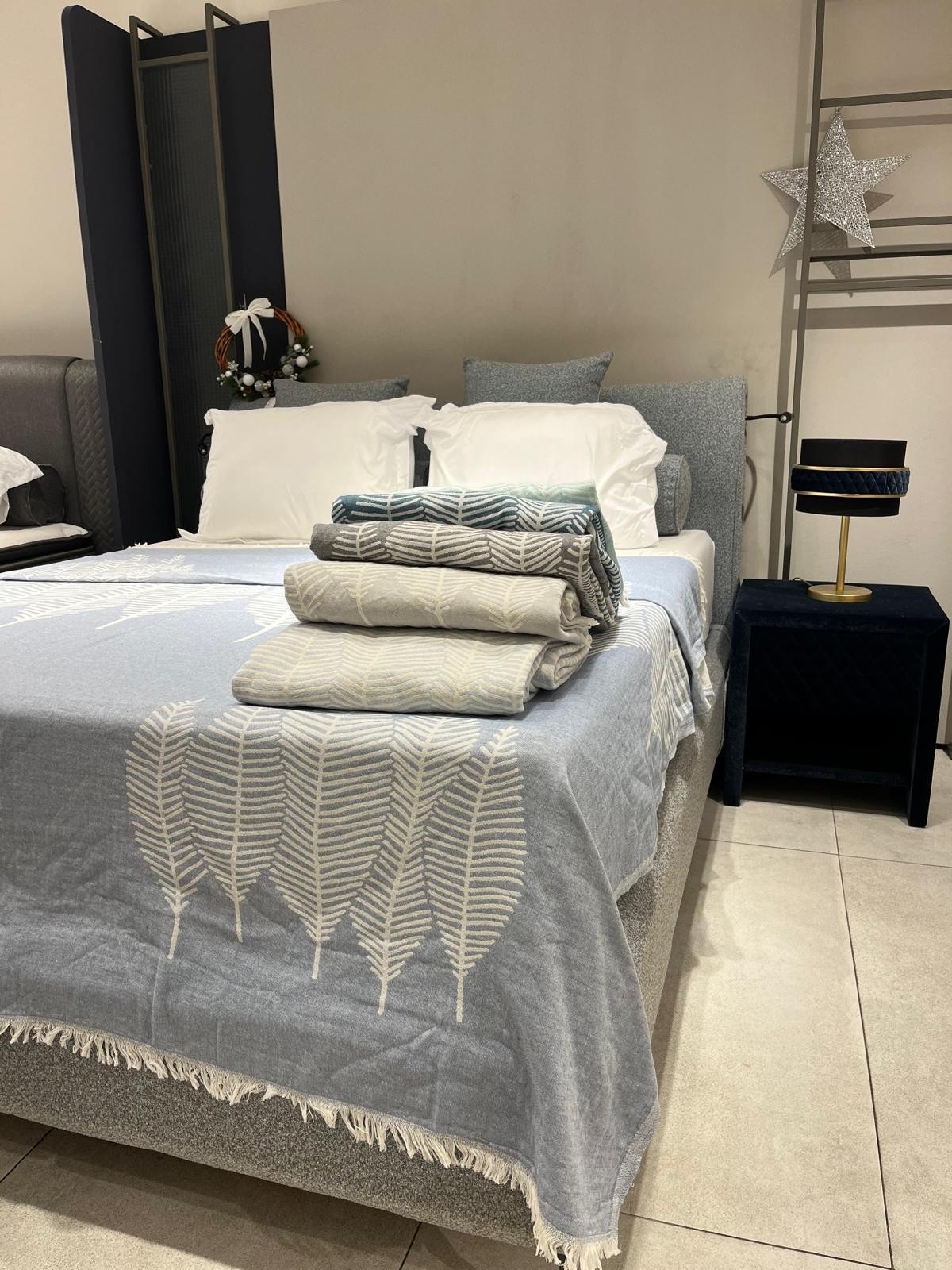 Explore Home , Stela, Çift Kişilik, Pamuklu, Müslin, Yatak Örtüsü - Mavi