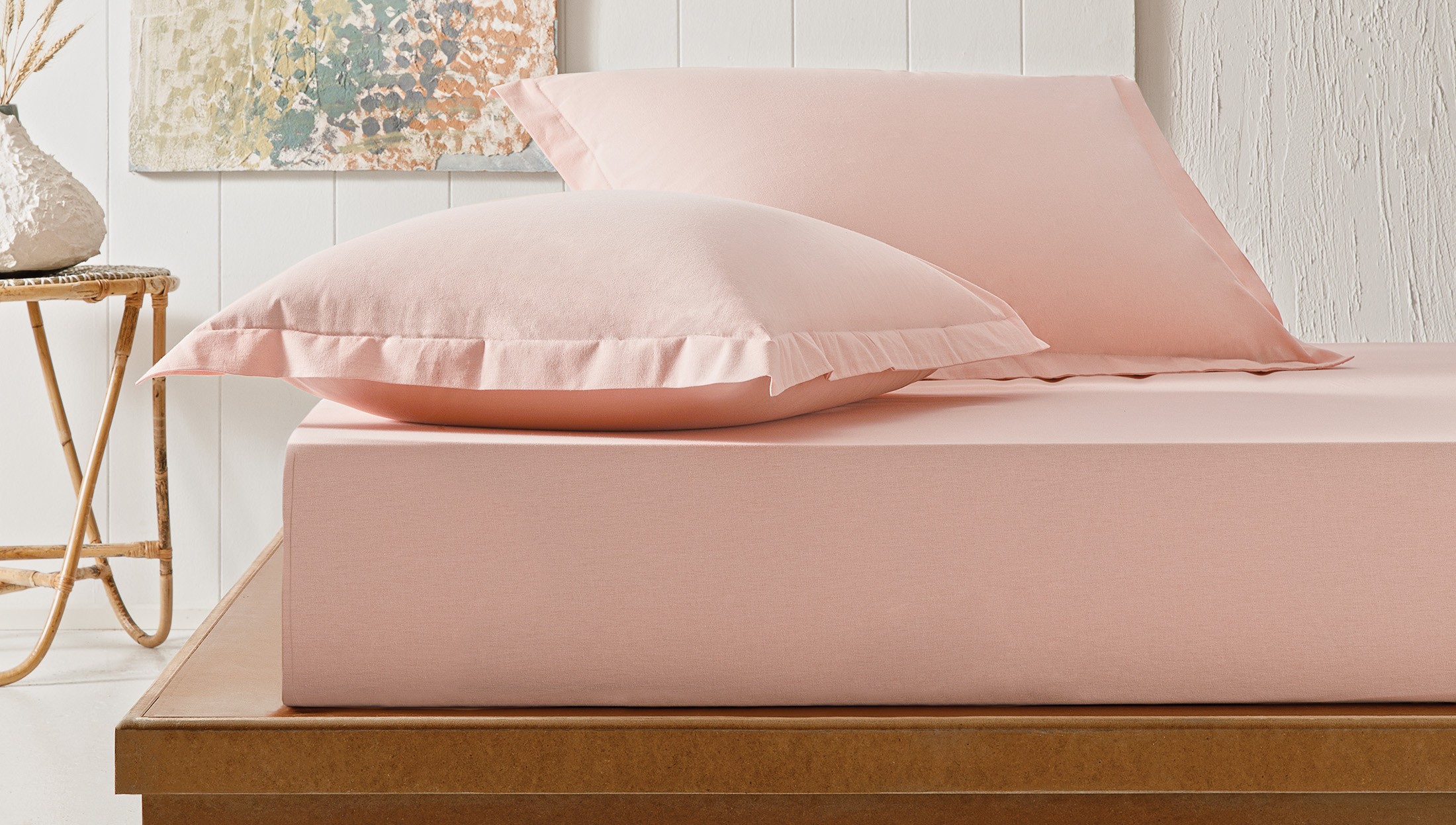 Naturalis Lastikli Çarşaf - Blush 