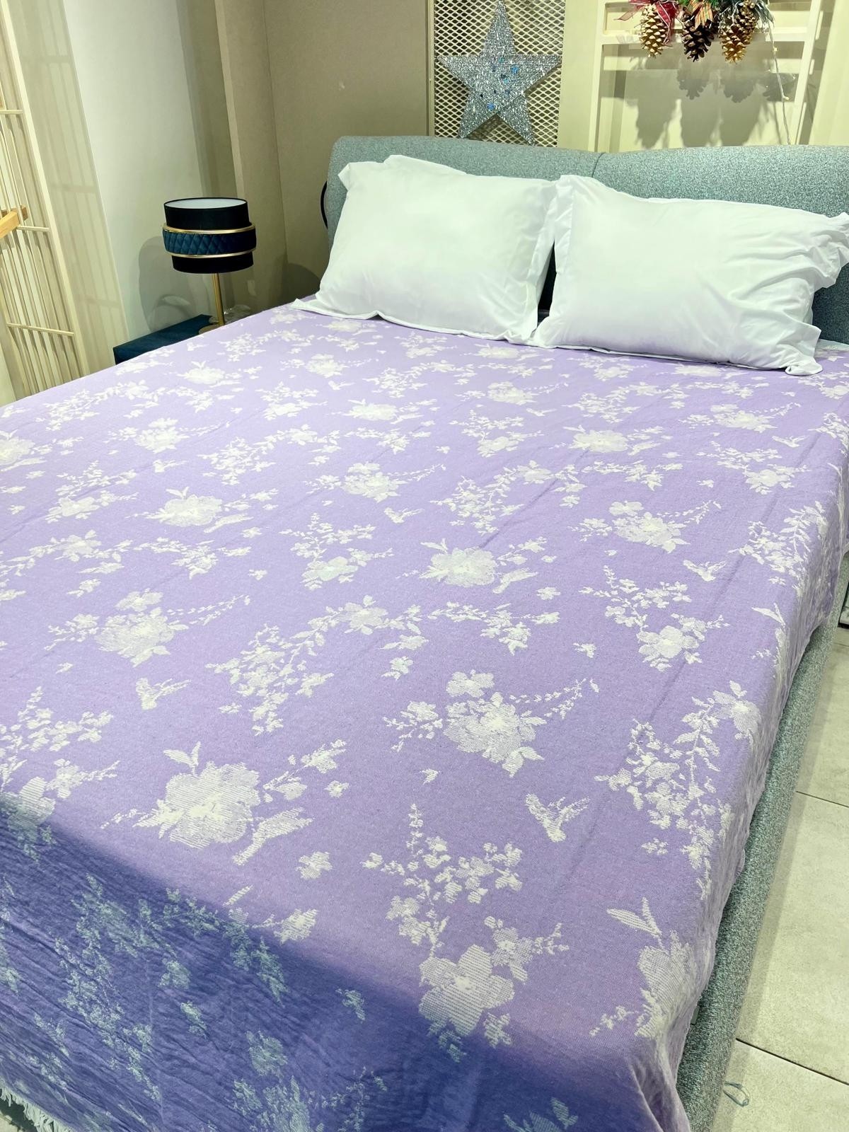 Explore Home , Tesh, Çift Kişilik, Pamuklu, Müslin, Yatak Örtüsü - Mor