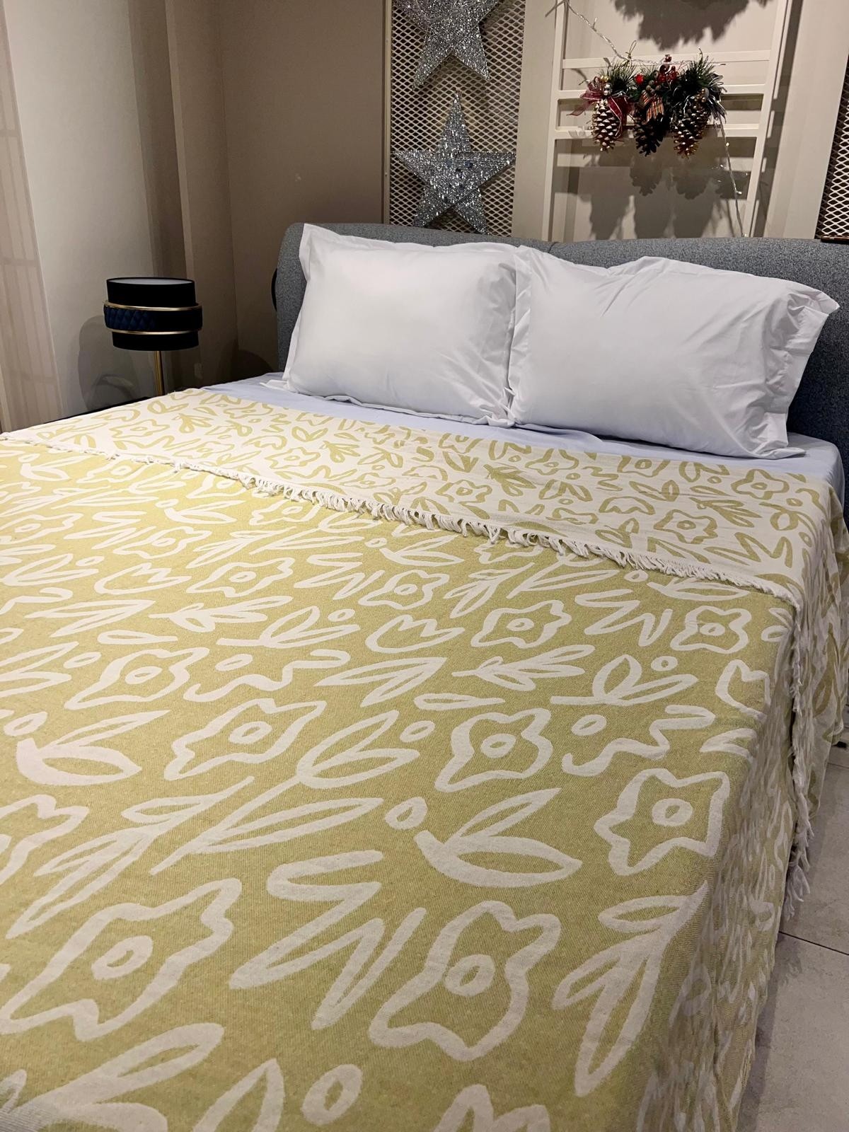 Explore Home , Terra, Çift Kişilik, Pamuklu, Müslin, Yatak Örtüsü - Yeşil