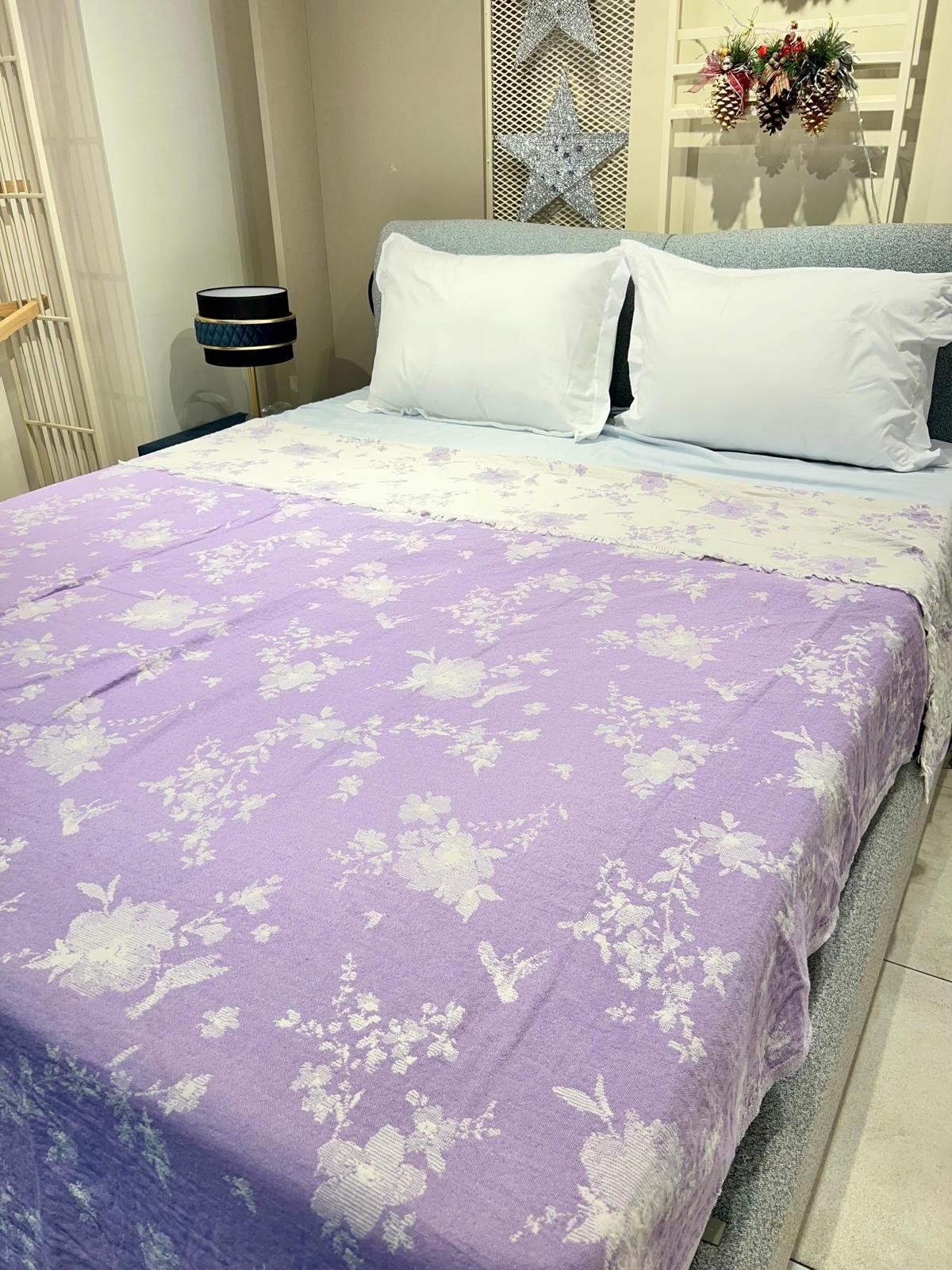 Explore Home , Tesh, Çift Kişilik, Pamuklu, Müslin, Yatak Örtüsü - Mor
