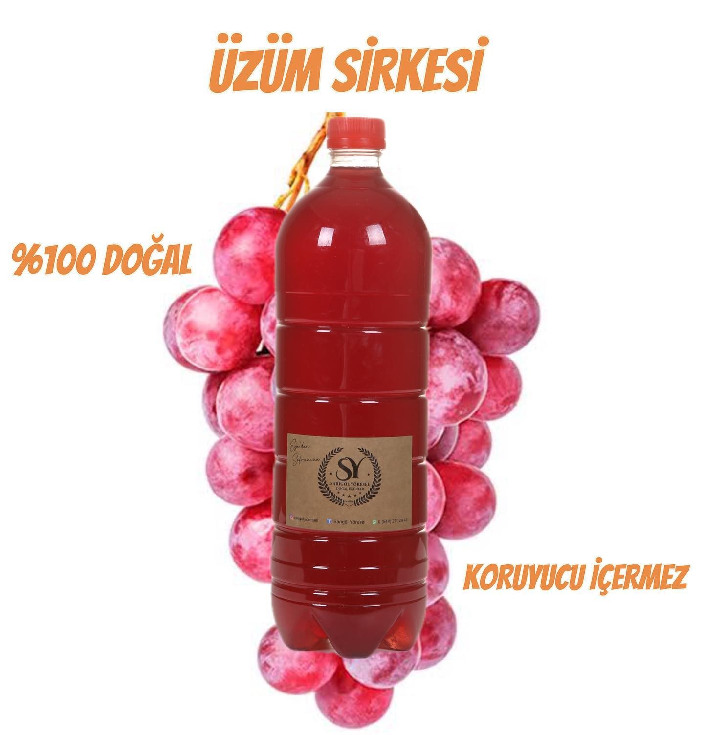 ÜZÜM SİRKESİ 1 Litre