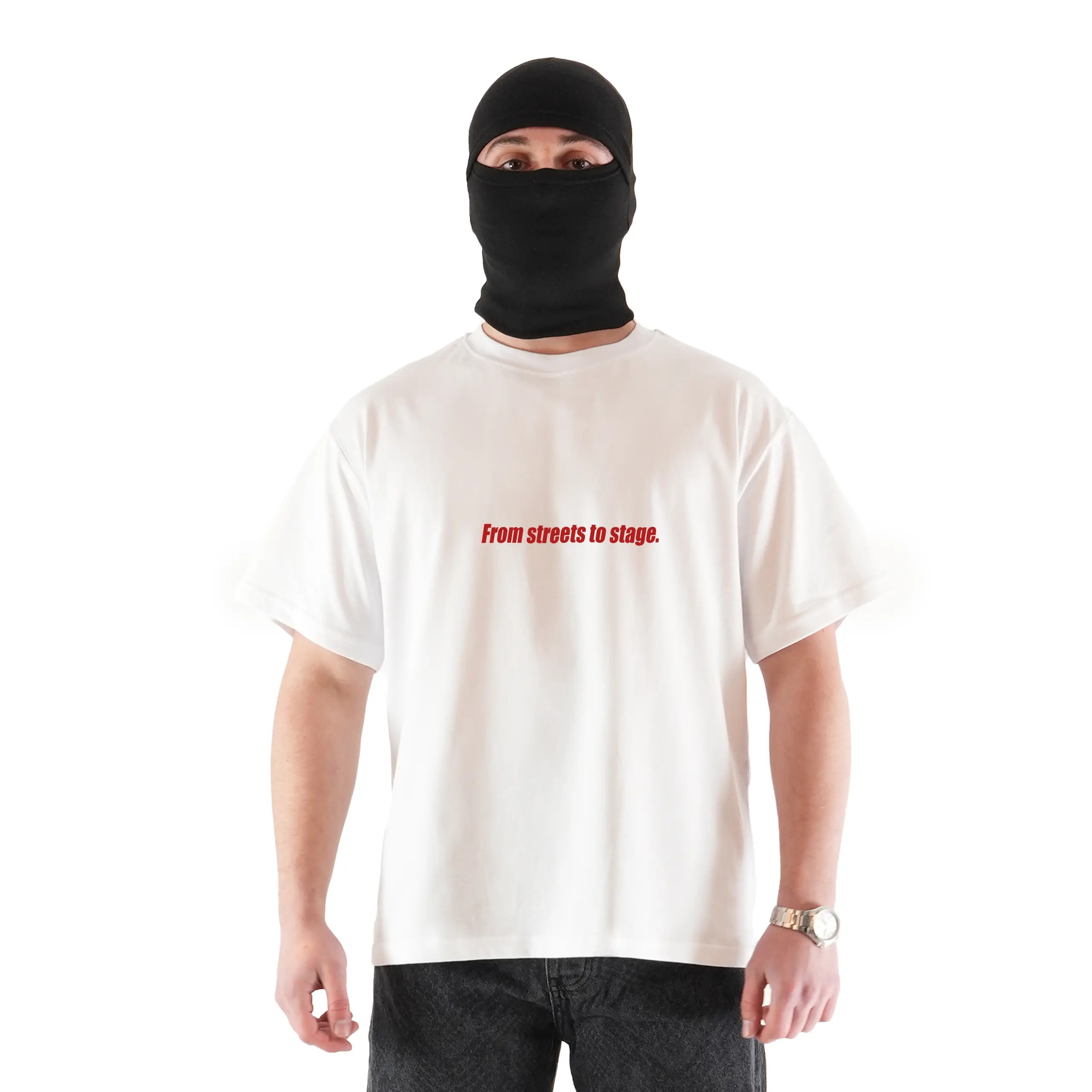 "FROM THE STREET" Orta Baskılı Oversize Tişört