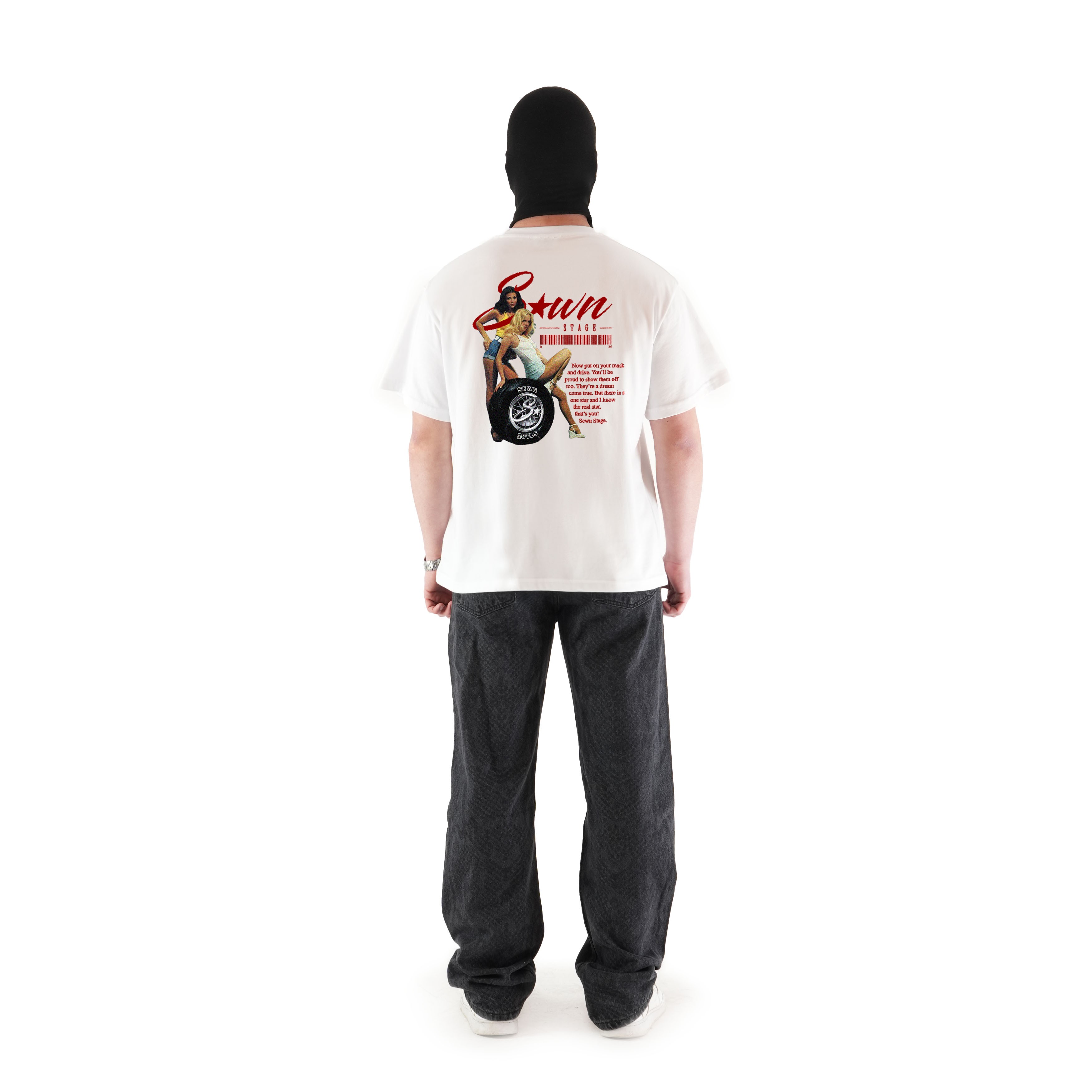 SEWNSTAGE TYRE PREMIUM OVERSIZE T-SHIRT