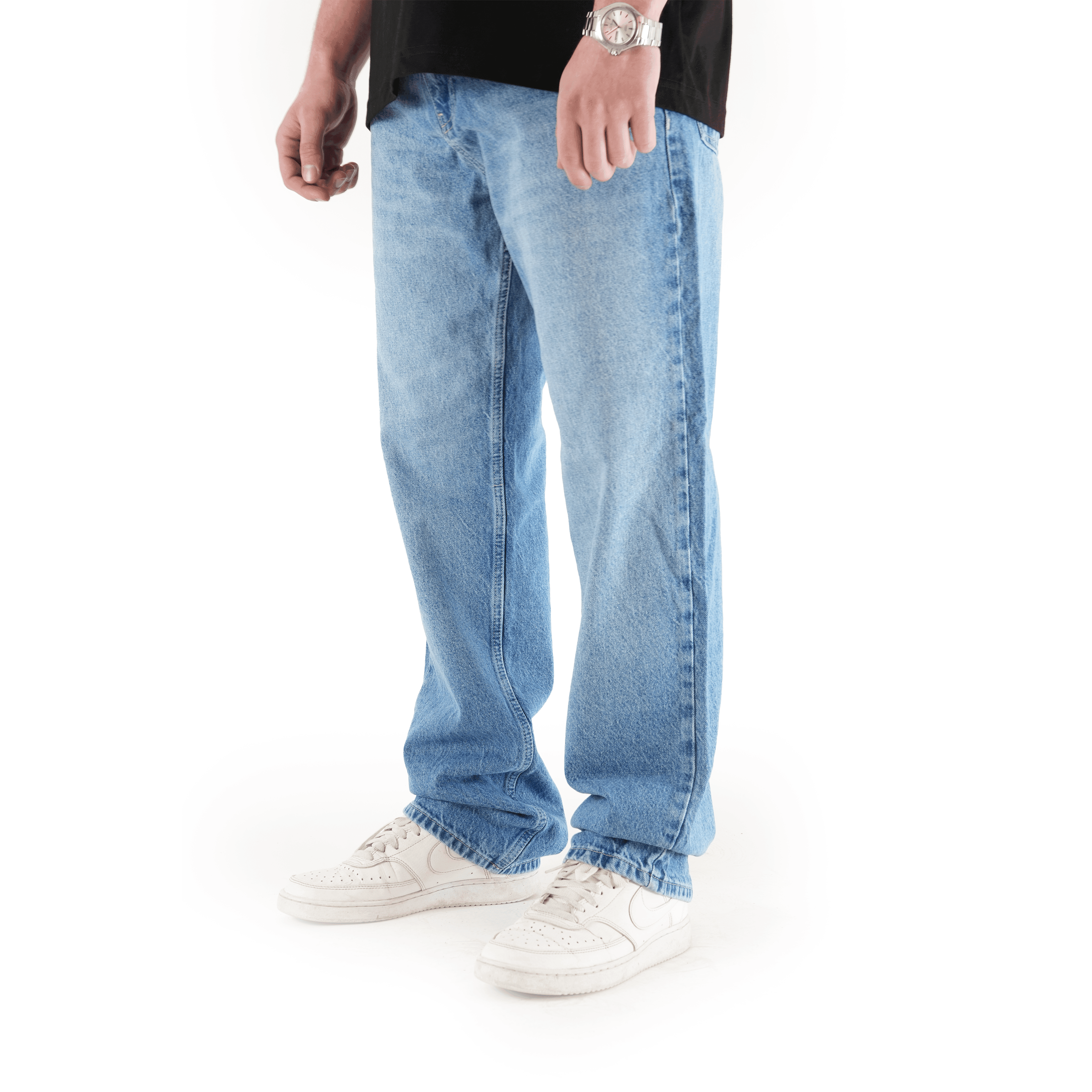 Sewn Stage x MOB Buz Mavisi Baggy Pantolon