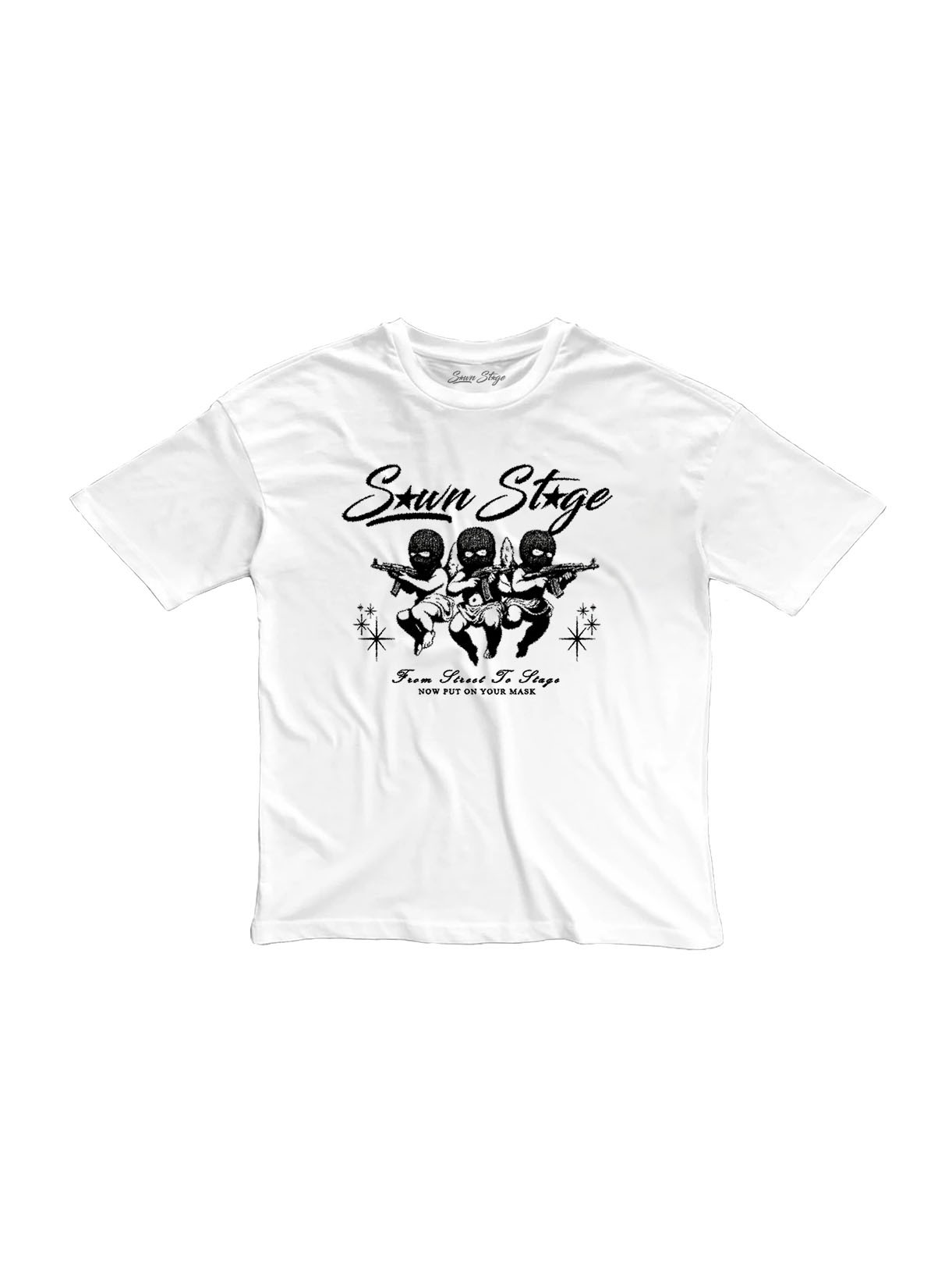 SEWNSTAGE THREE ANGELS PREMIUM OVERSIZE T-SHIRT