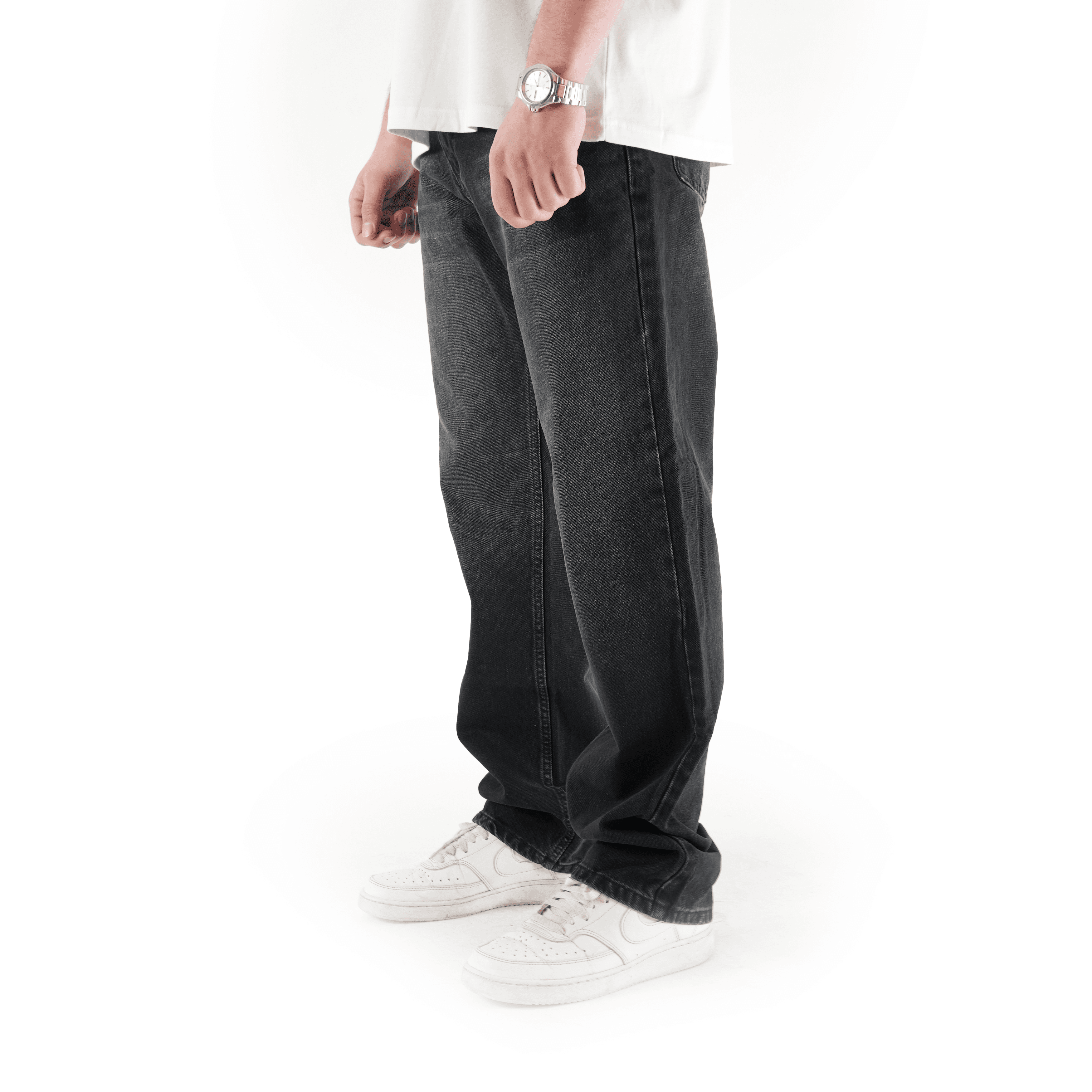Sewn Stage x MOB Siyah Baggy Pantolon