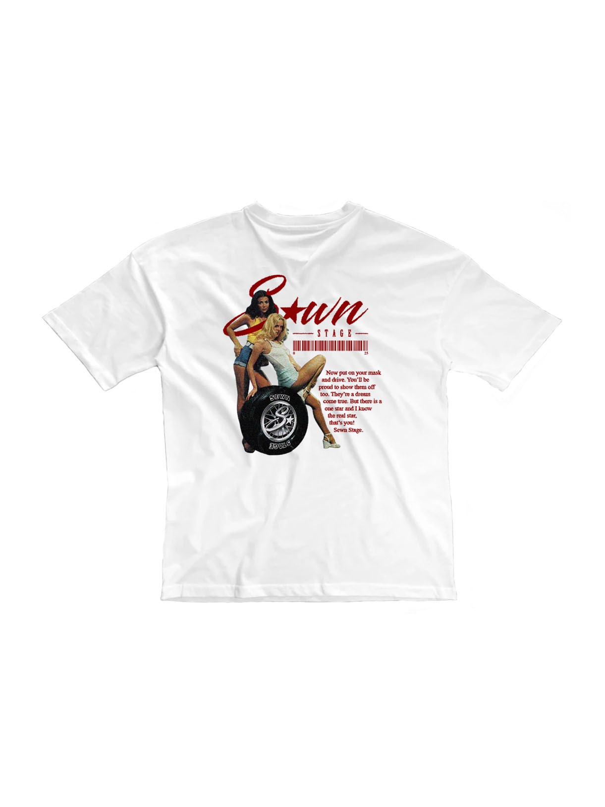 SEWNSTAGE TYRE PREMIUM OVERSIZE T-SHIRT