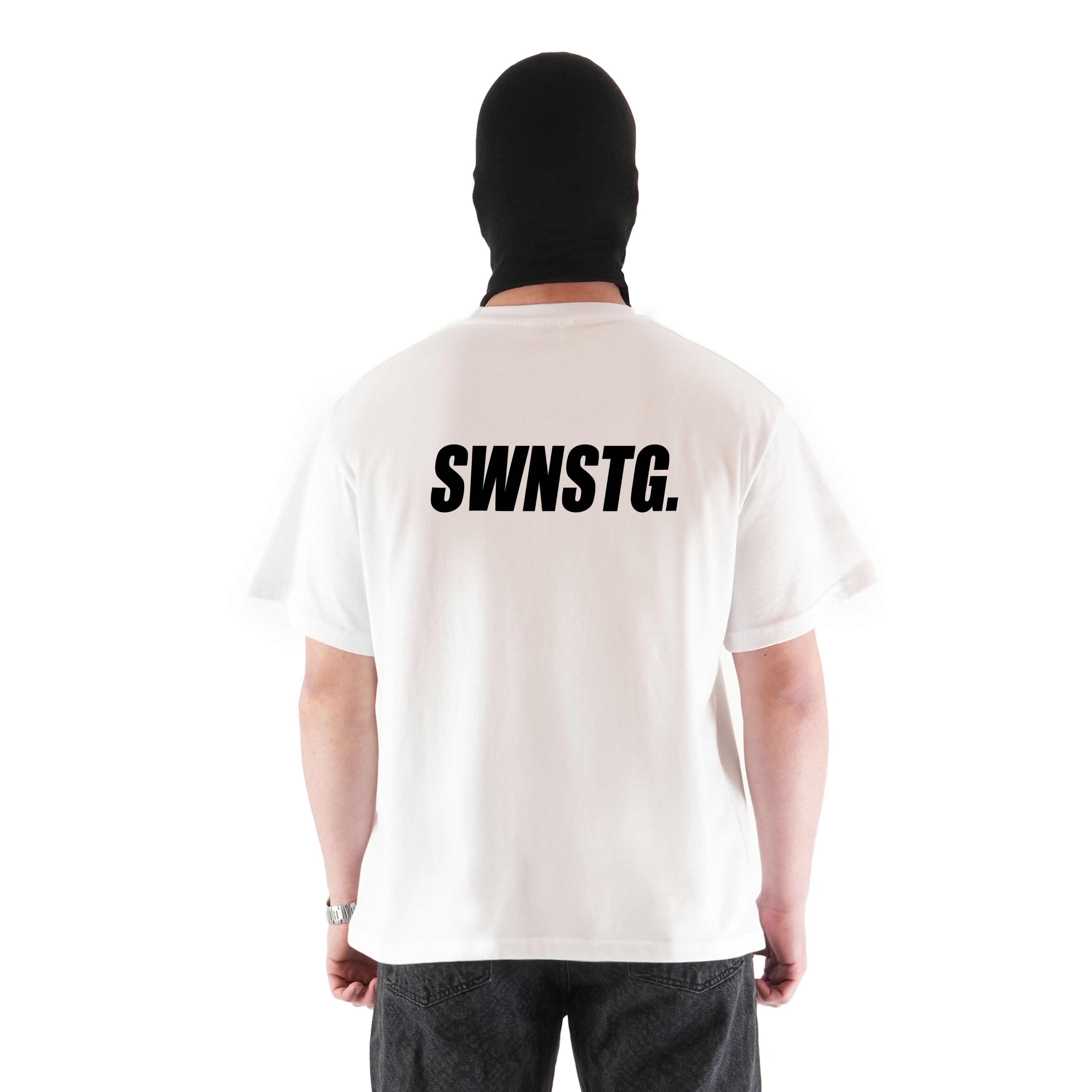 'SWNSTG' Büyük Orta Oversize Tişört