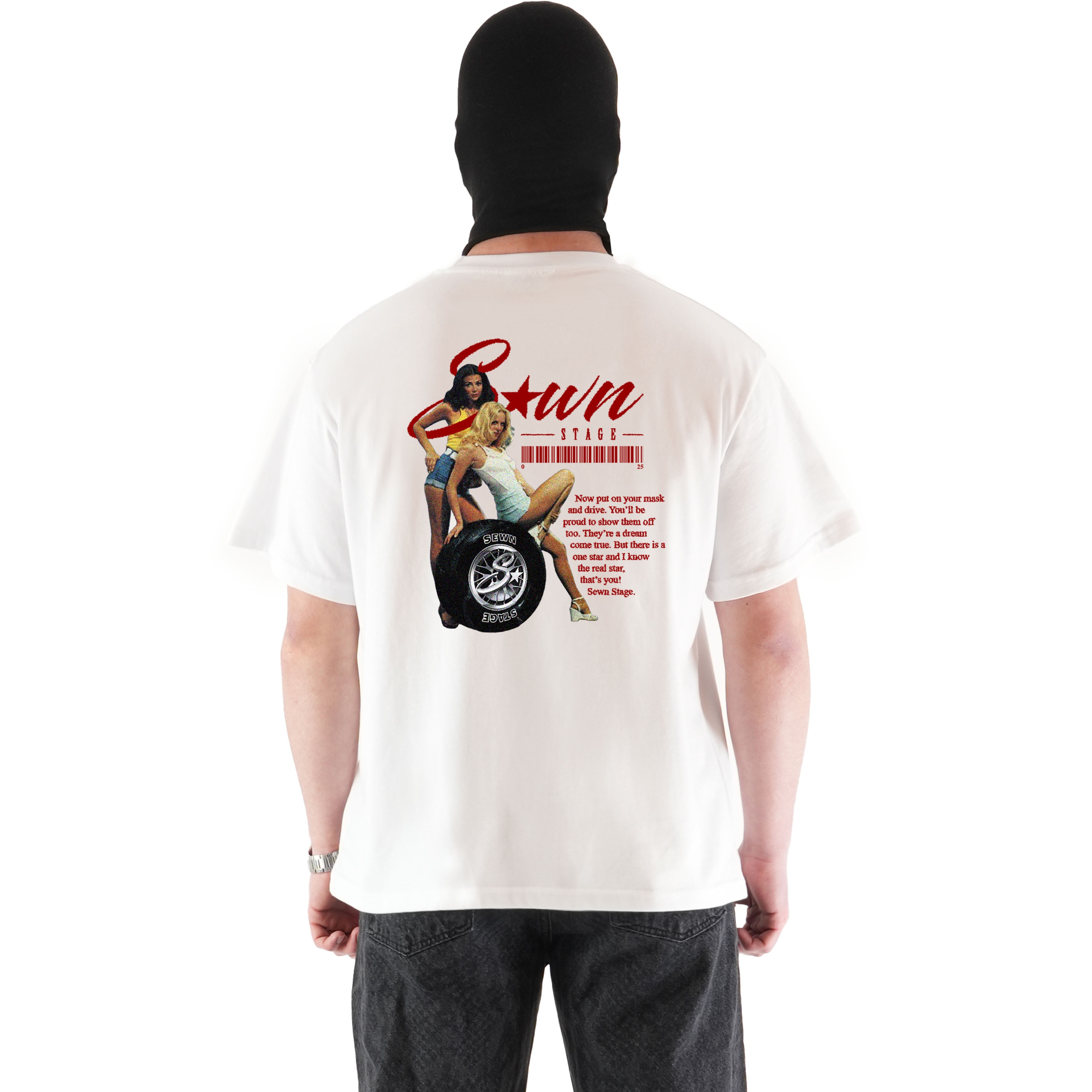 SEWNSTAGE TYRE PREMIUM OVERSIZE T-SHIRT