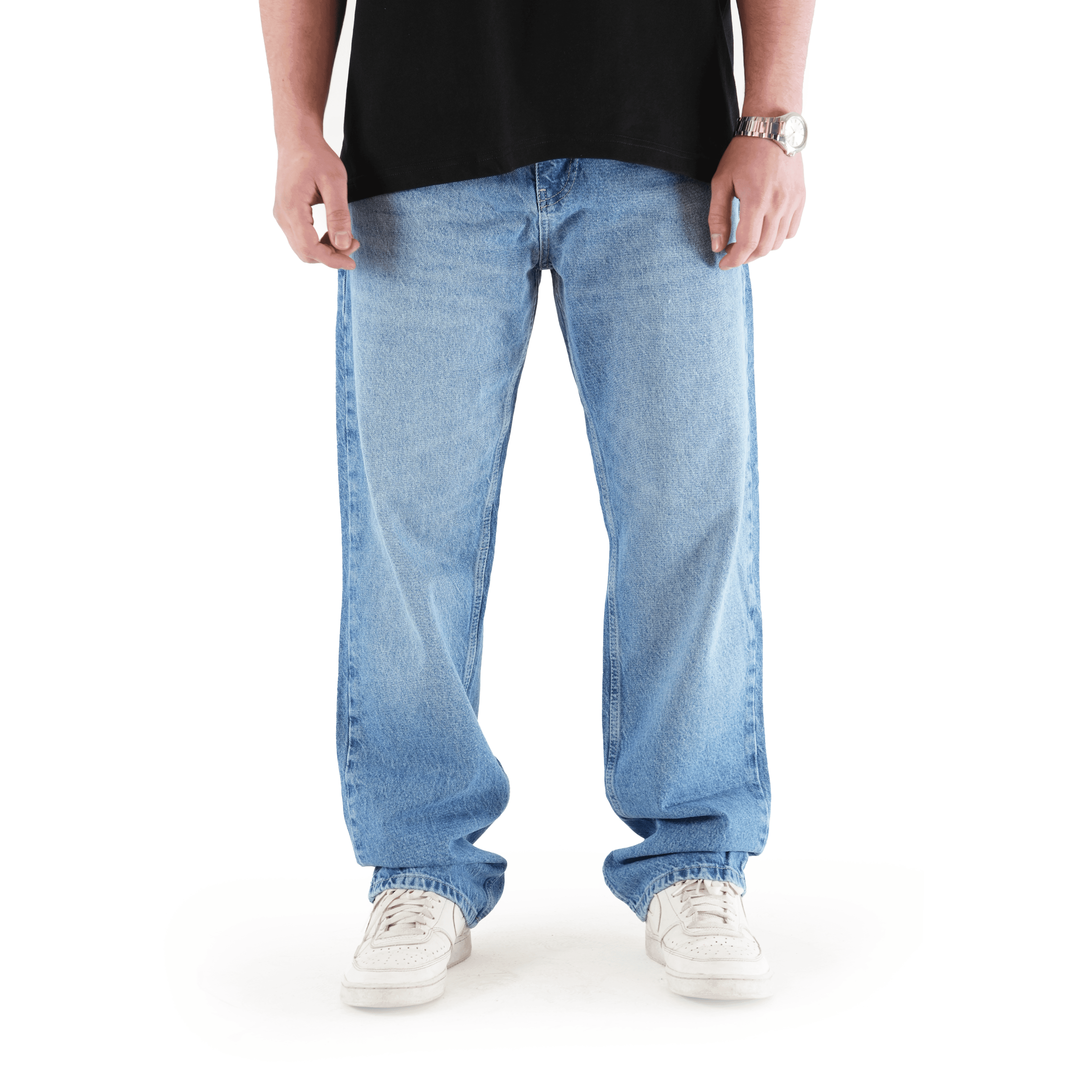 Sewn Stage x MOB Buz Mavisi Baggy Pantolon