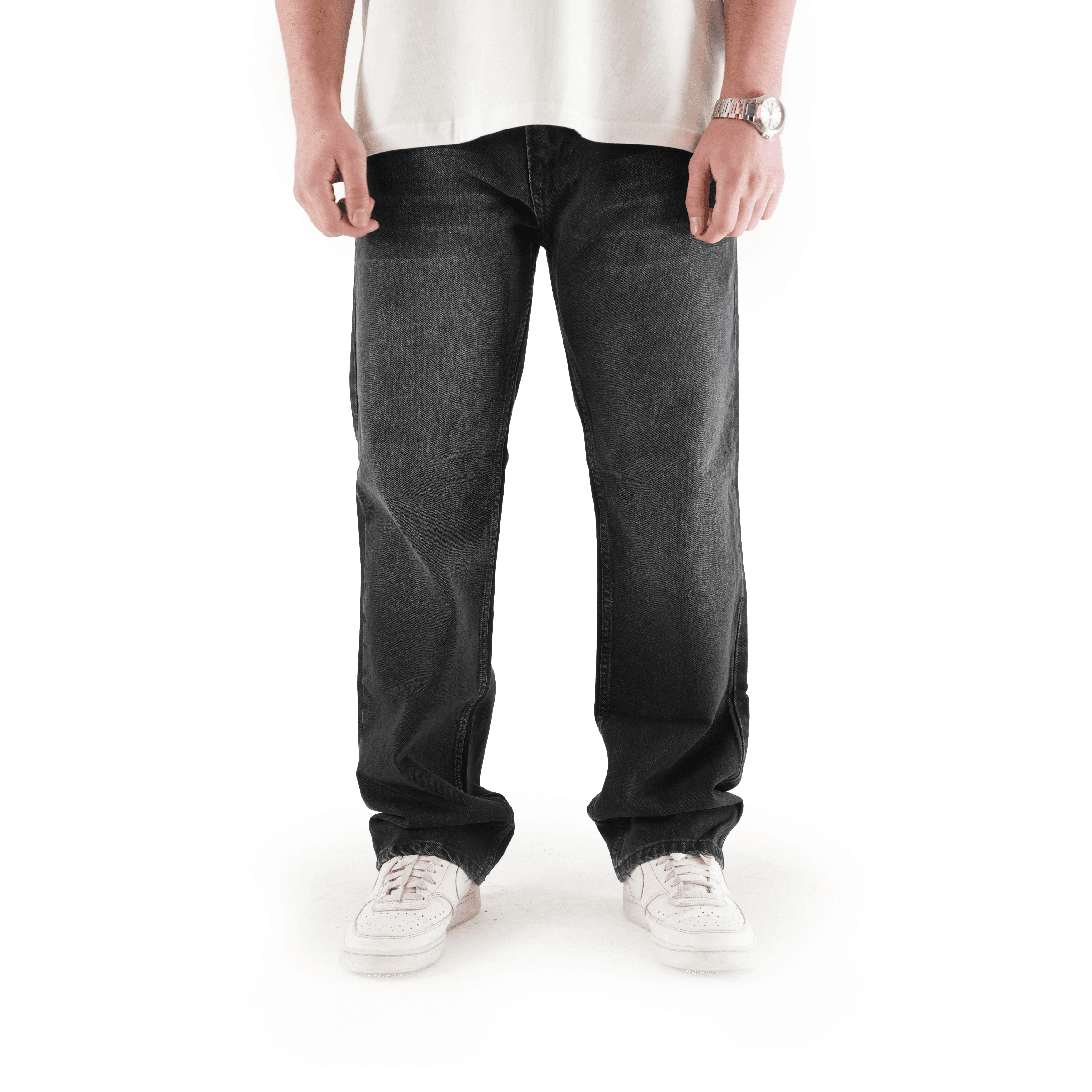 Sewn Stage x MOB Siyah Baggy Pantolon