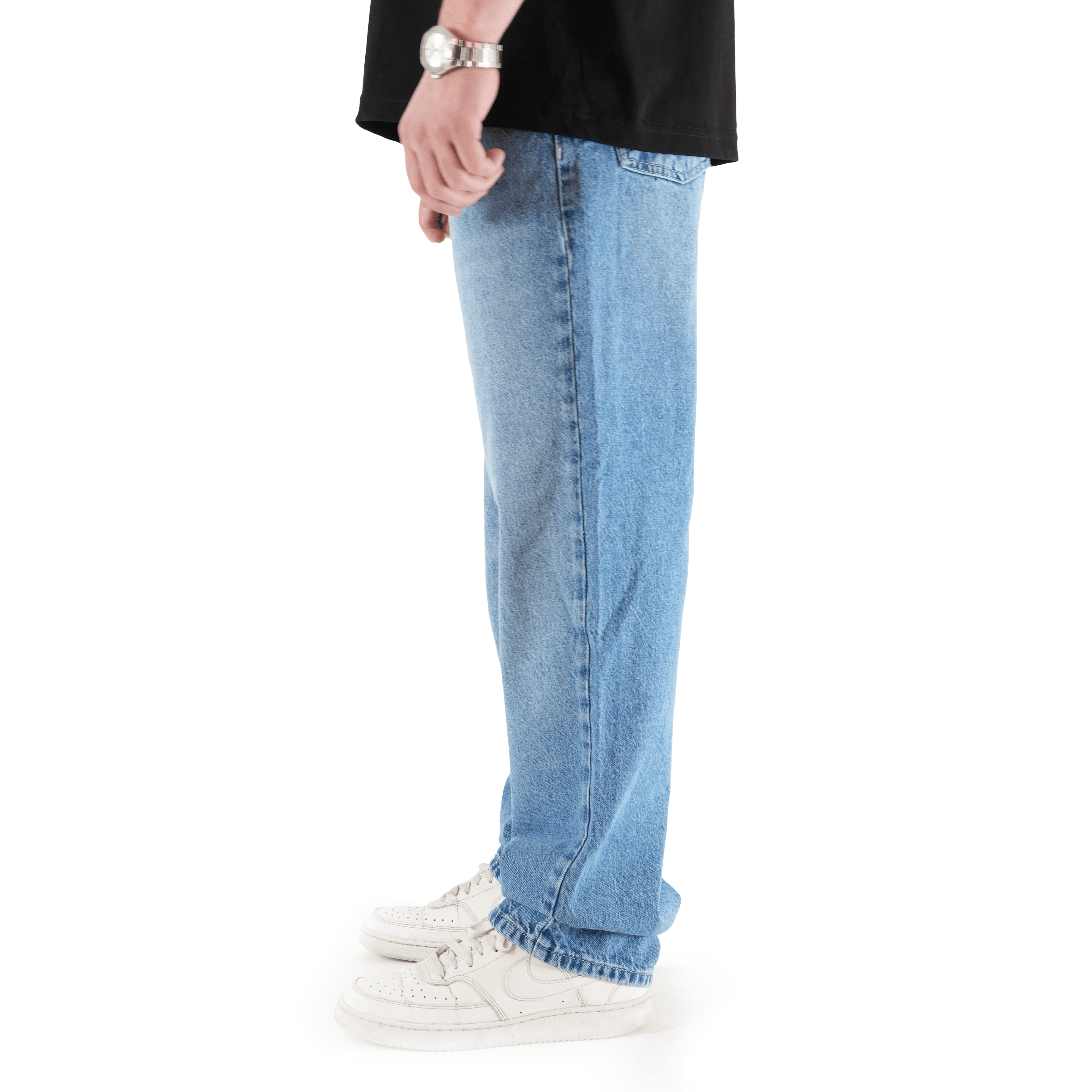 Sewn Stage x MOB Buz Mavisi Baggy Pantolon