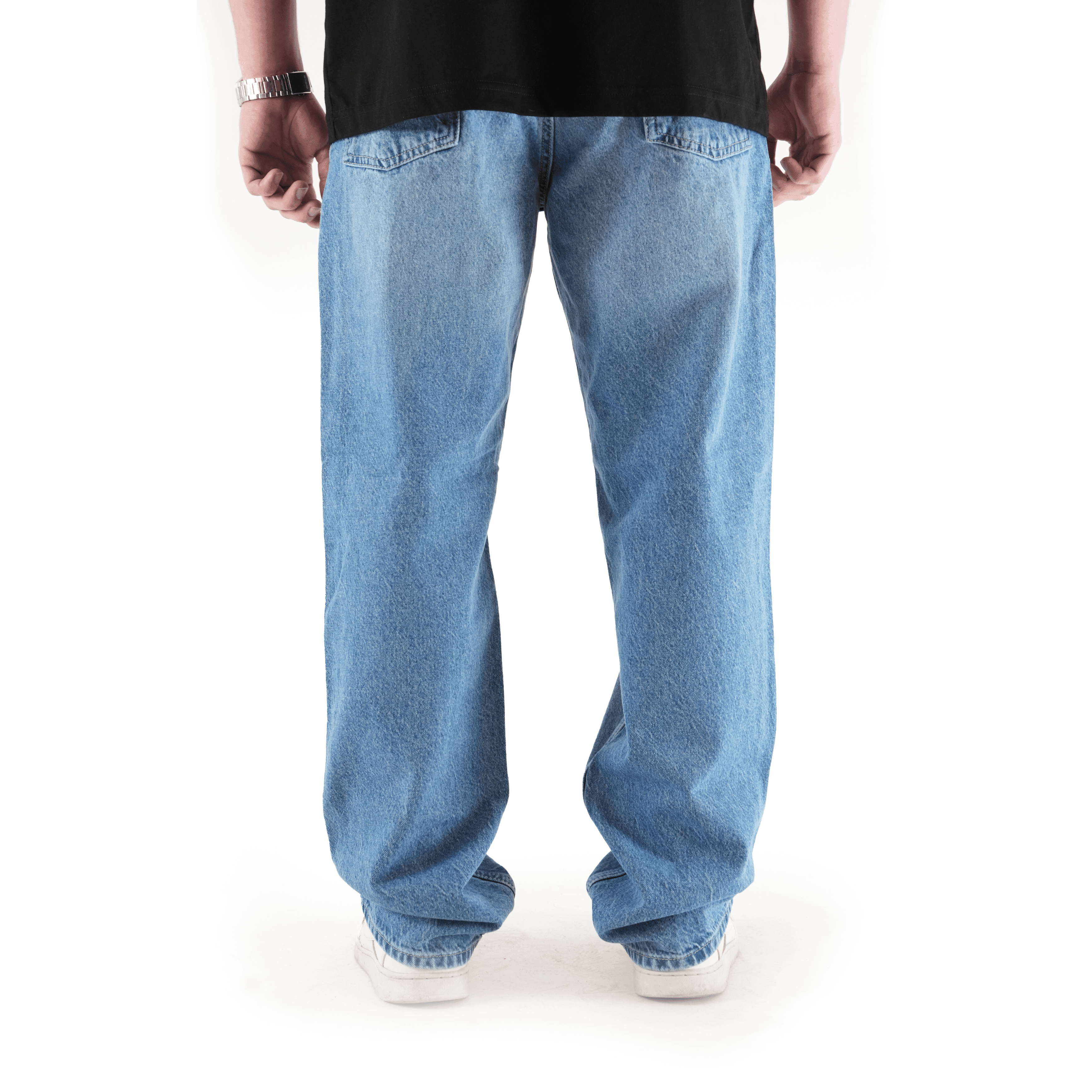 Sewn Stage x MOB Buz Mavisi Baggy Pantolon