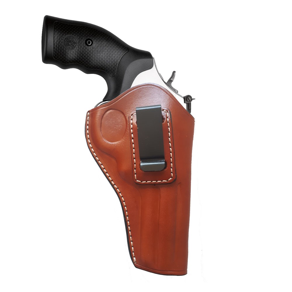 IWB Leather Holster for Smith and Wesson (Model 586/686/48/10/19/66/610/629) Ruger GP100 (1702/1705/1783/1784/1762/1777) | 6 Round-4" Inch Barrels