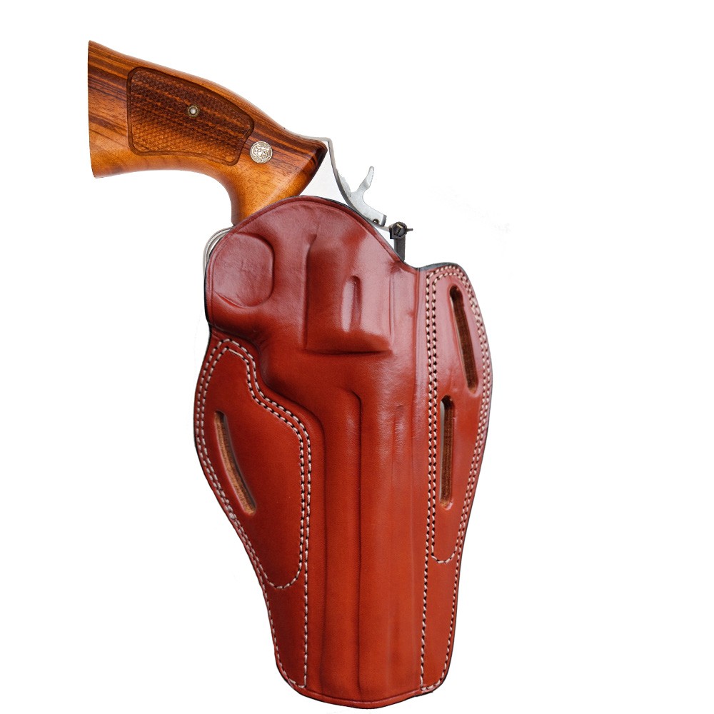 OWB Leather Holster for Smith and Wesson (Model 586/686/48/17/48/629) Ruger GP100 (1704/1707/1759) | 6 Round-6" Inch Barrels