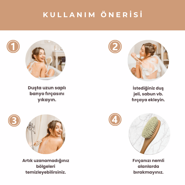 Uzun Saplı Banyo Fırçası