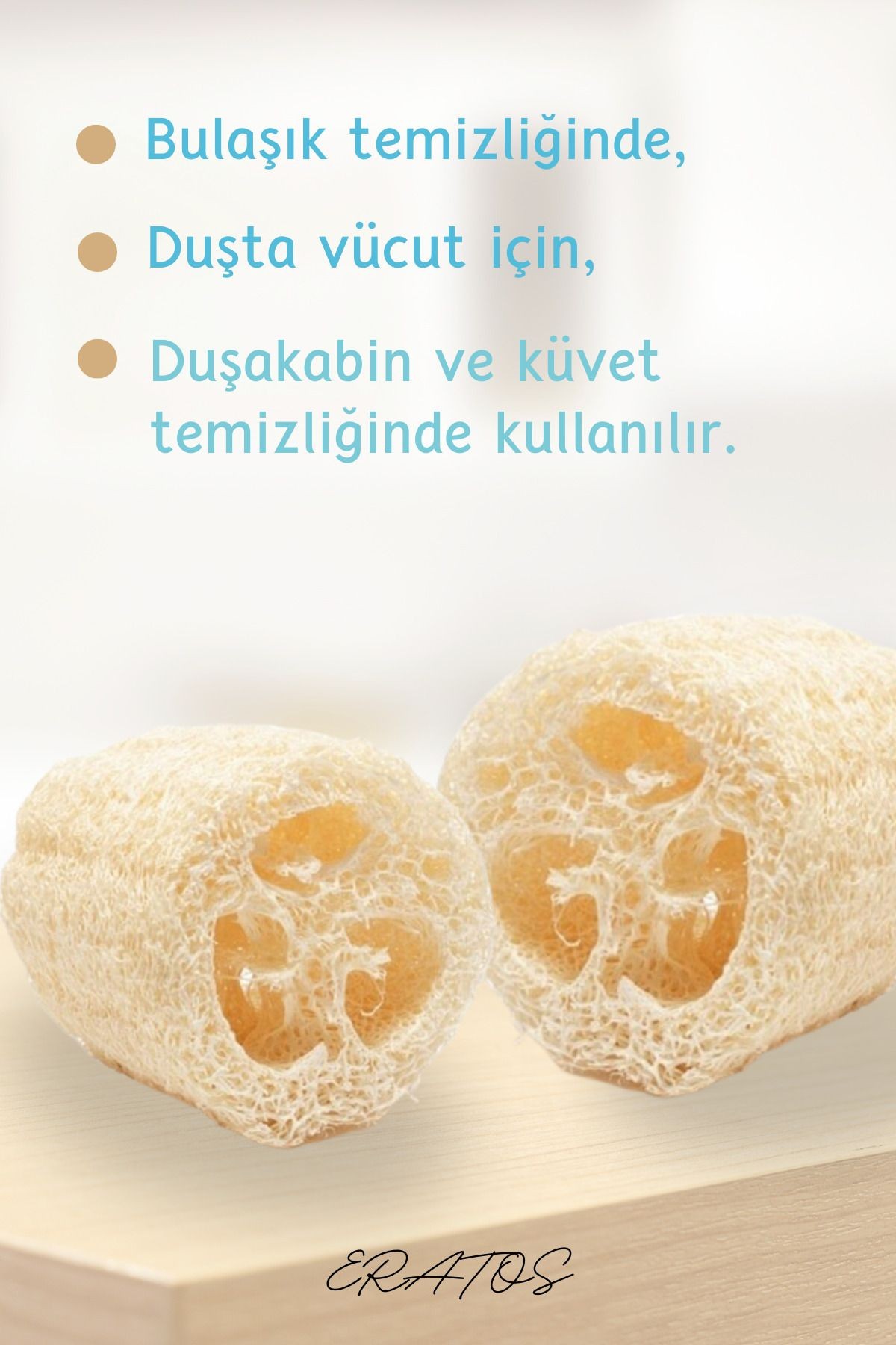 Doğal Kabak Lifi Kesesi 2Adet | Vücut, Bulaşık Kolay Temizleme | Doğal Bitki Süngeri