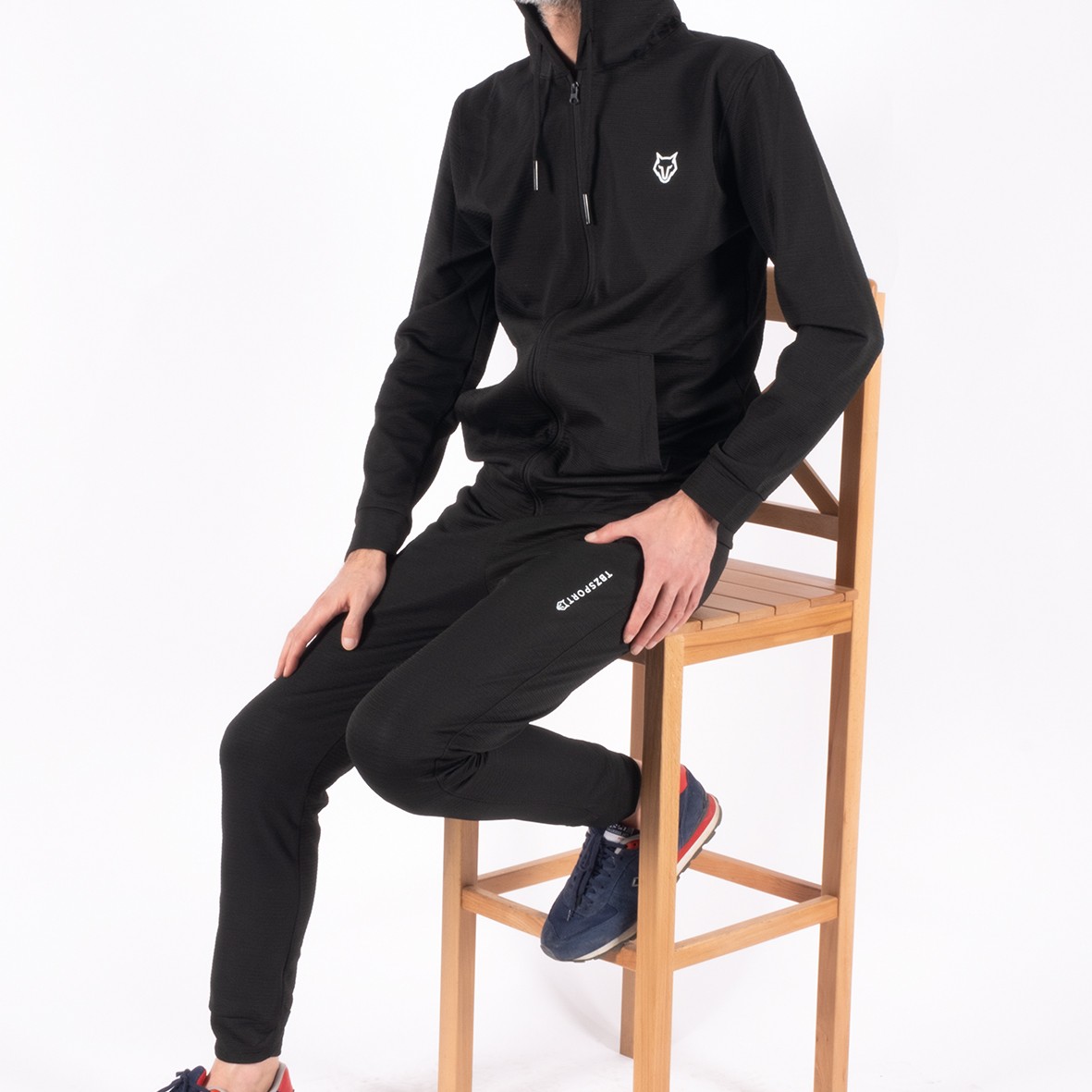 Polyester Tracksuit Set - Black