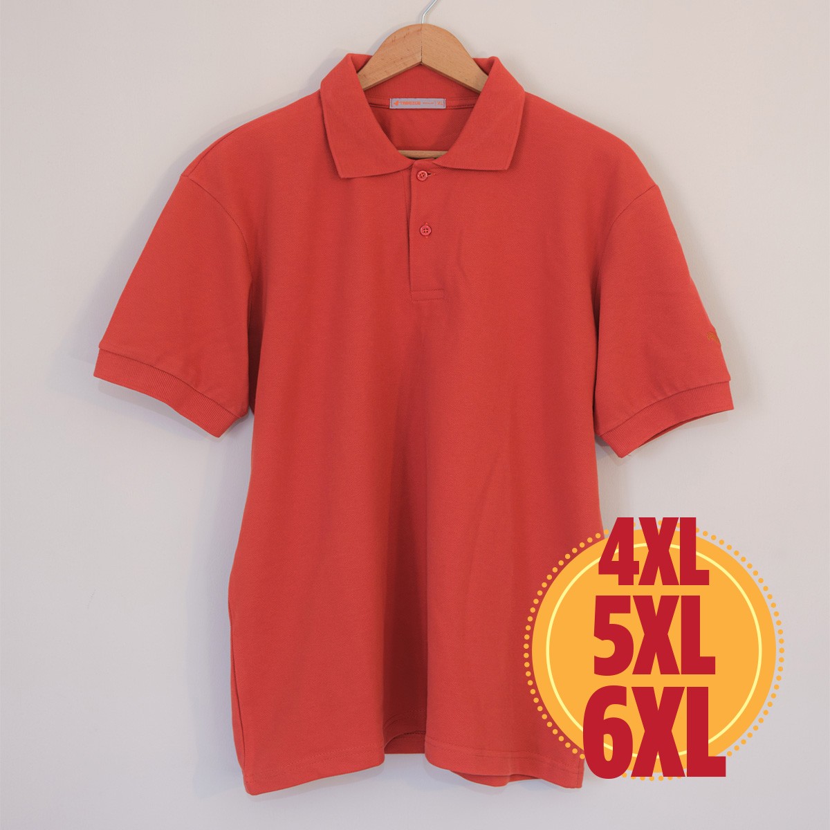 Polo T-Shirt / Outsize - Brick Red