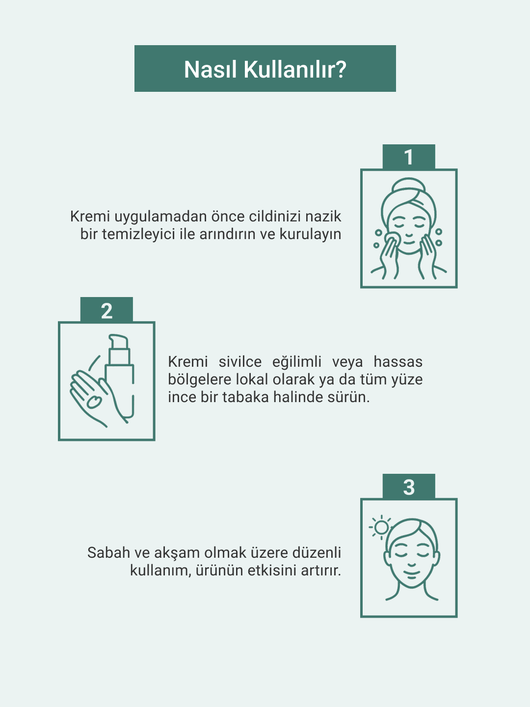 Akne karşıtı onarıcı bakım kremi