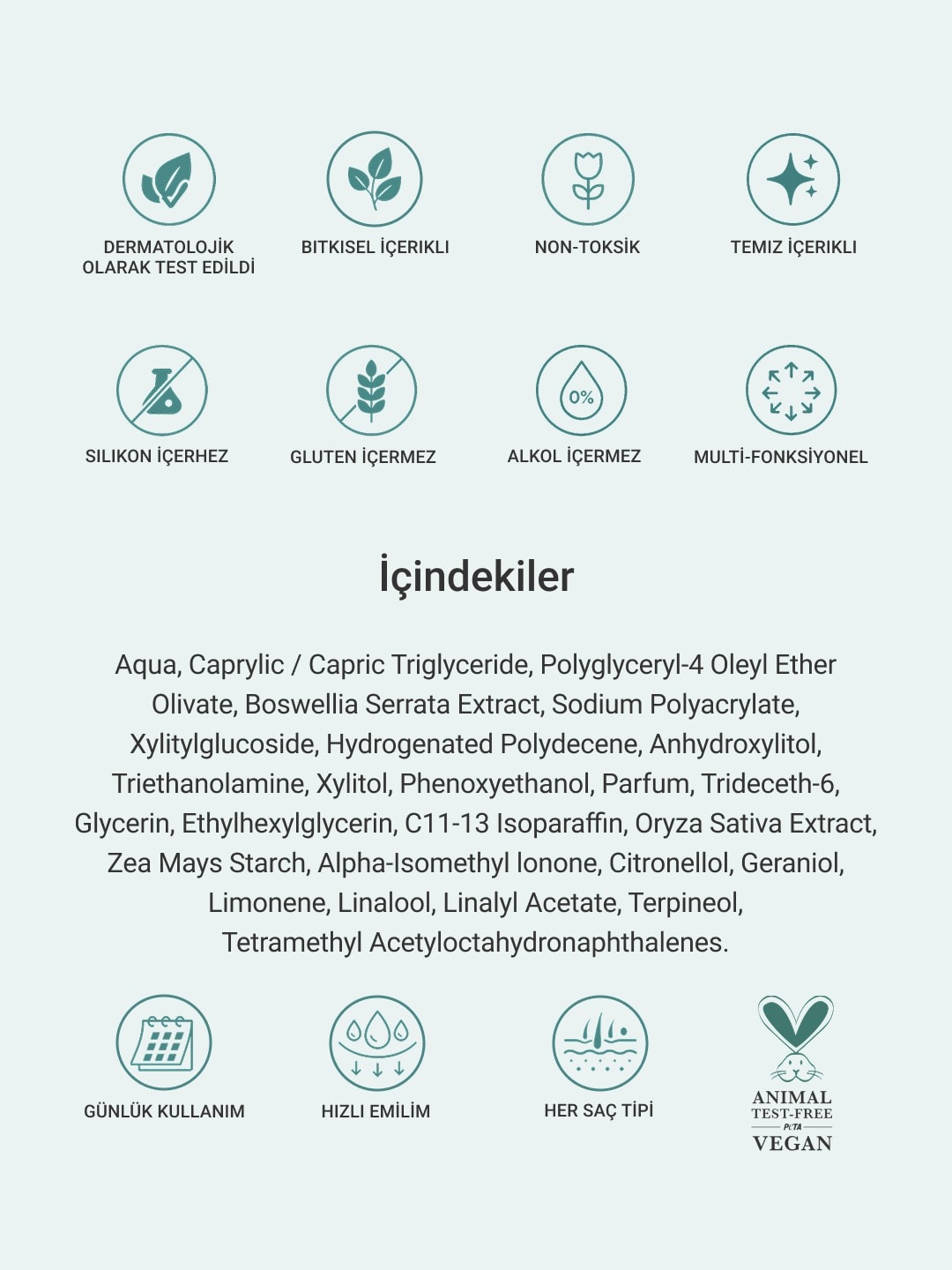 Kepek karşıtı saç derisi bakım kremi, saç derisini zengin içeriği ile besler, hücre yenilenmesine yardımcı olur.