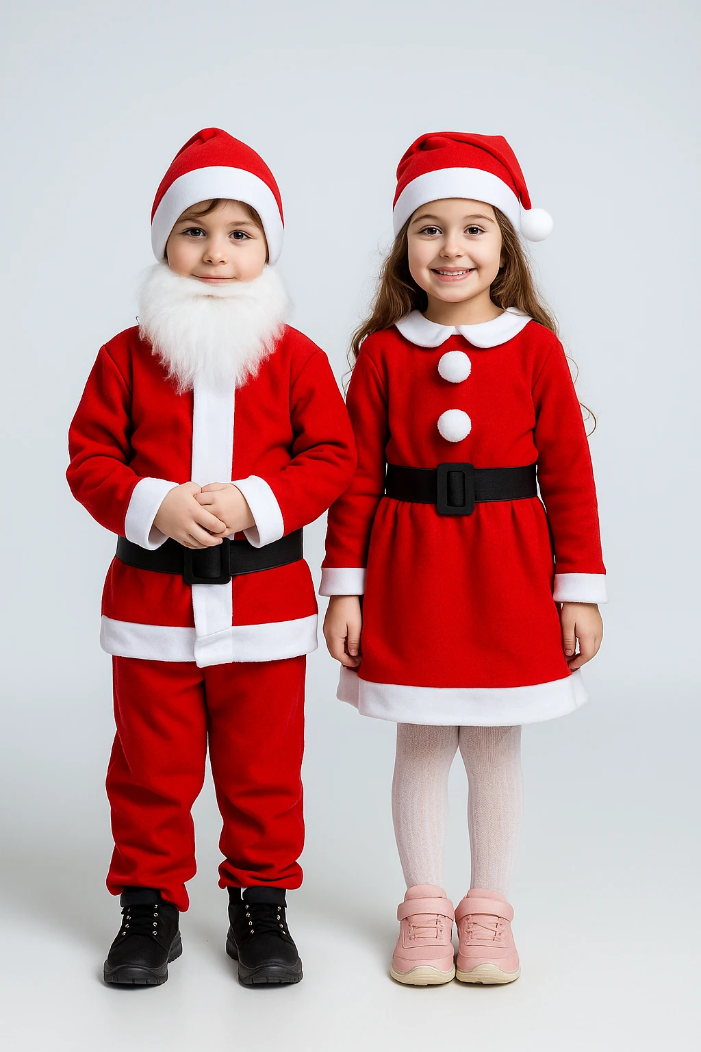 Noel Baba Sakallı Çocuk Kostümü