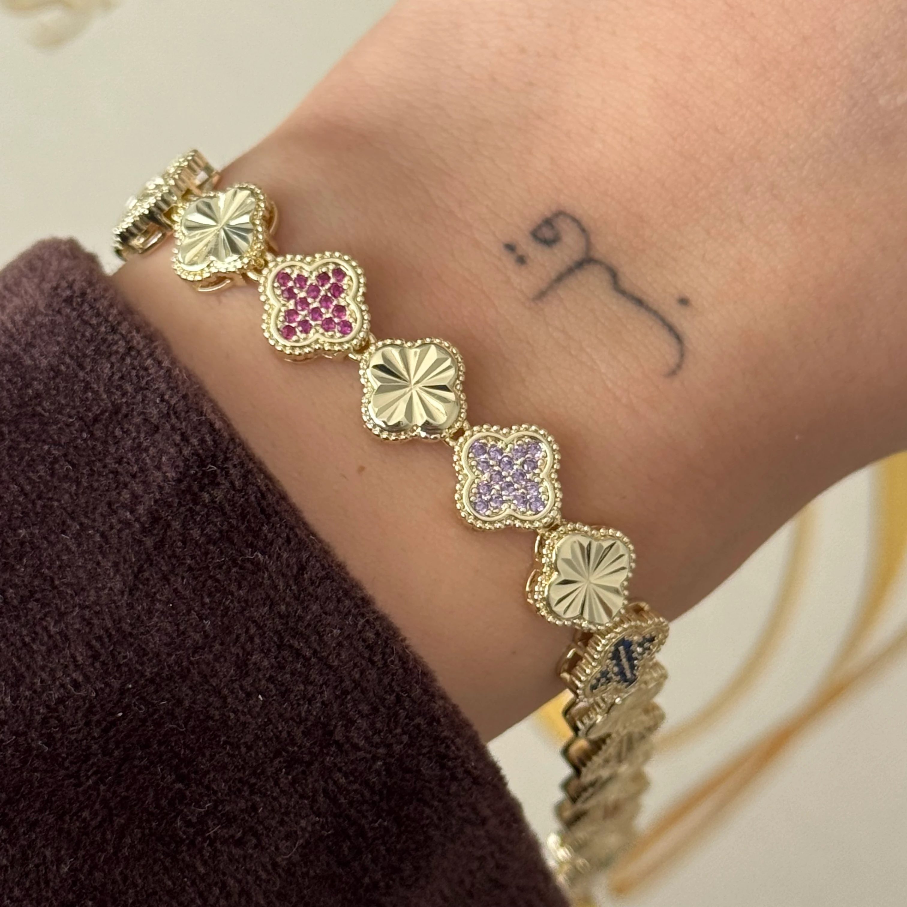 Renkli Yonca Bileklik