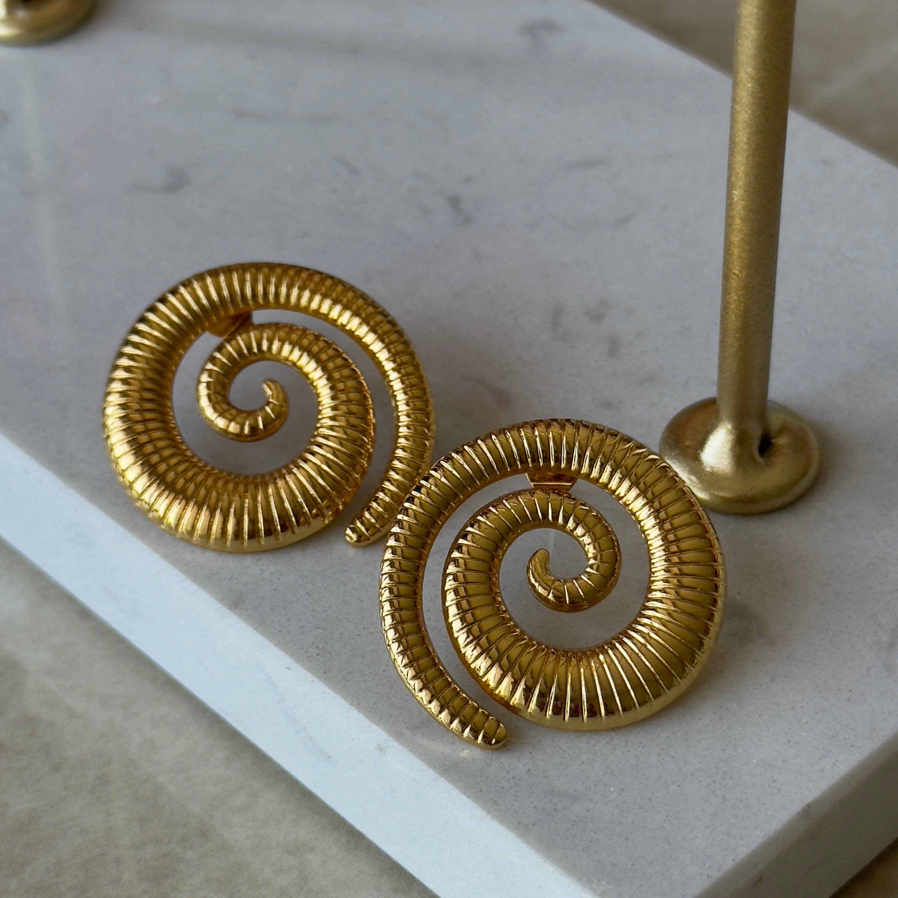 Çelik Spiral Küpe