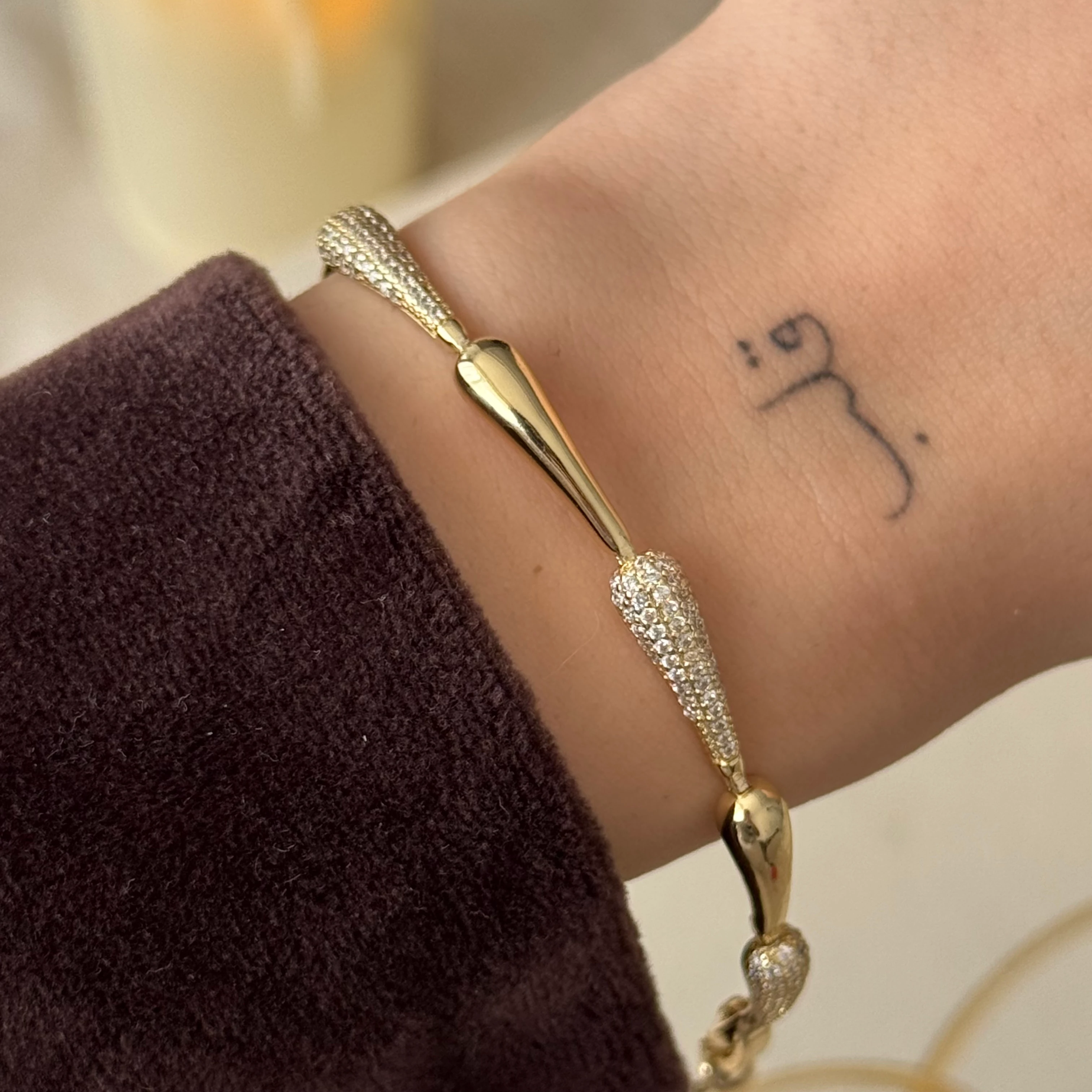 Taşlı Drop Bileklik