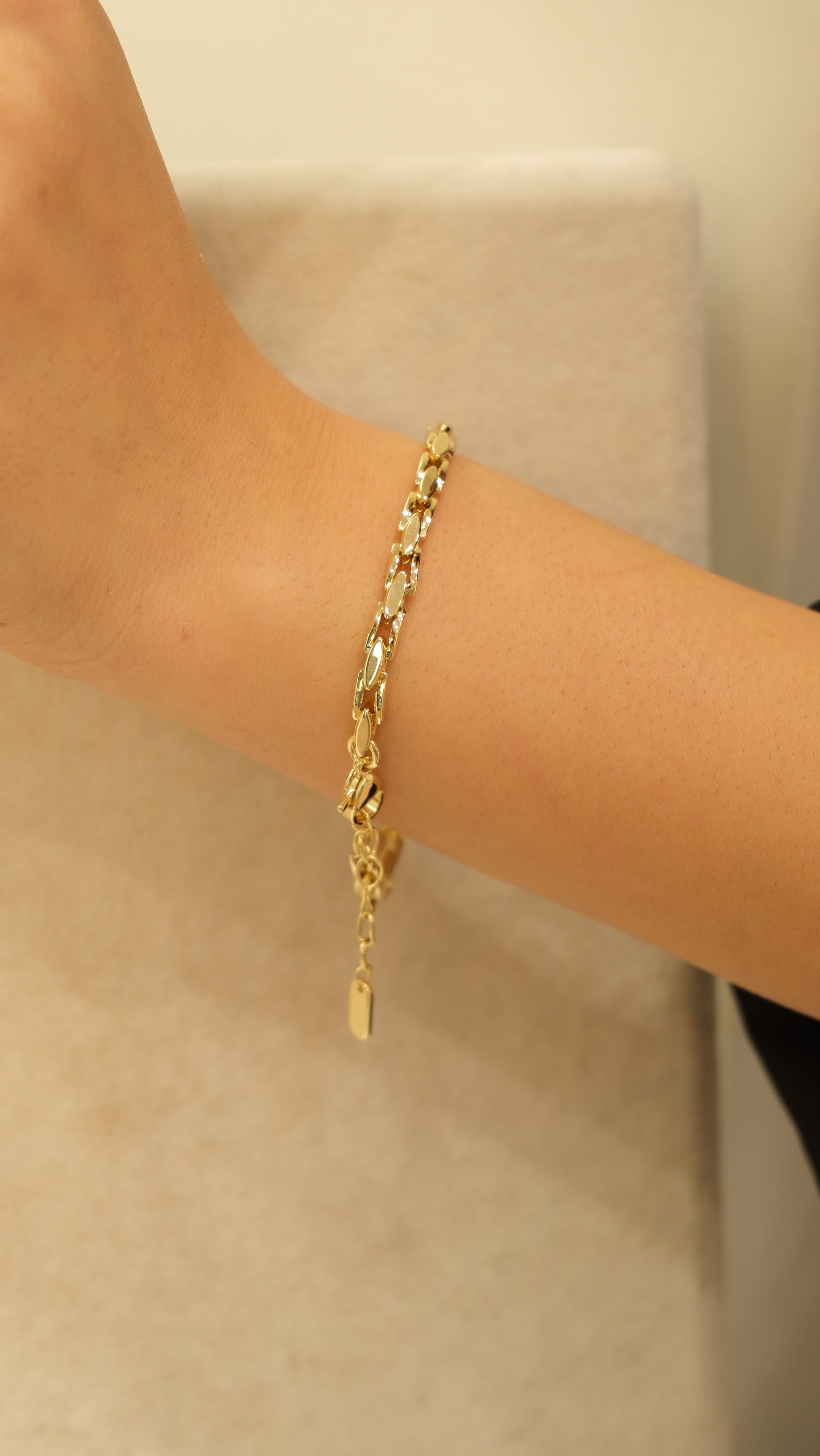 Gold 14K XP Bombeli Fox Model Bileklik