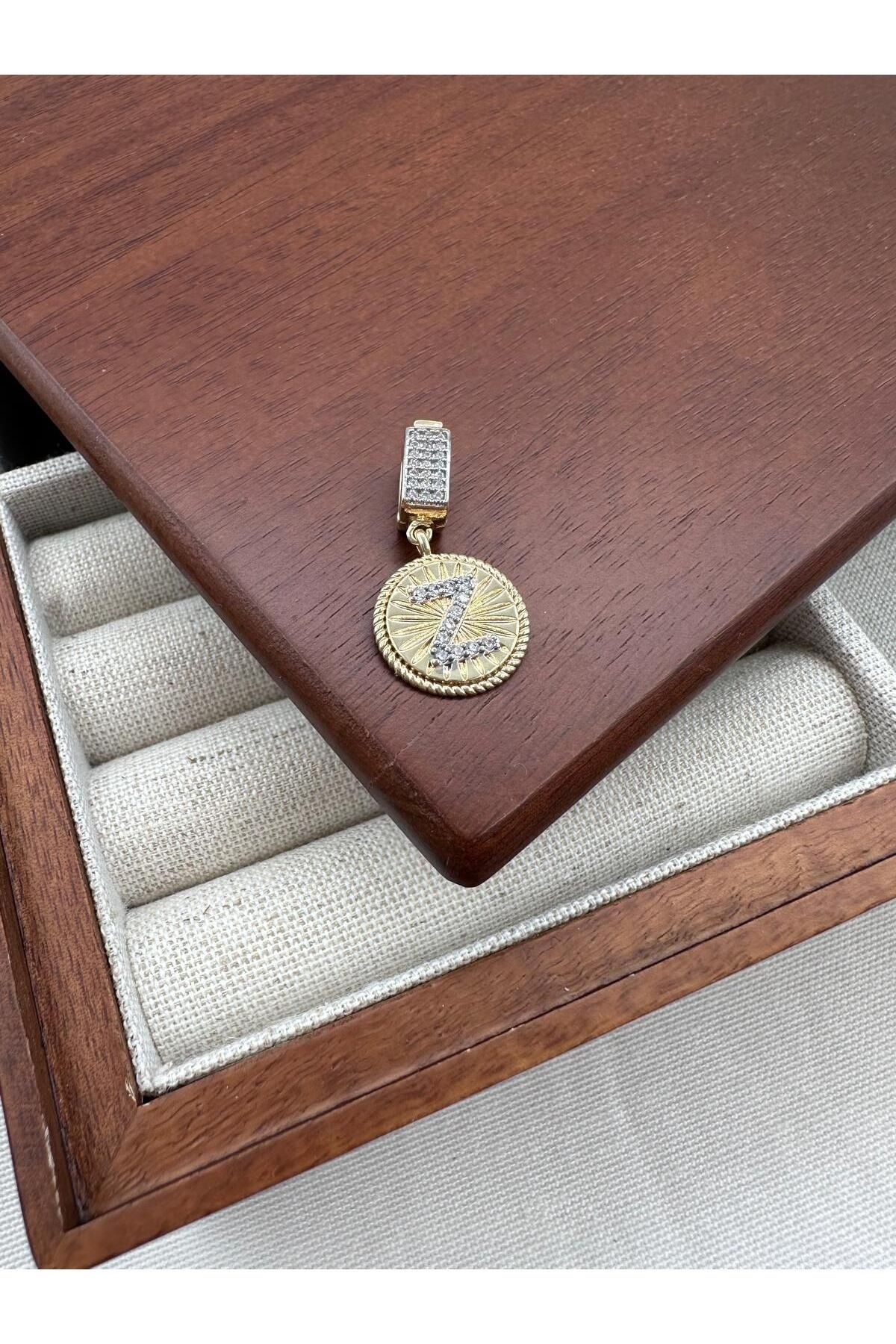 Gold Minimal Z Harf Kolye ve Bileklik Charm