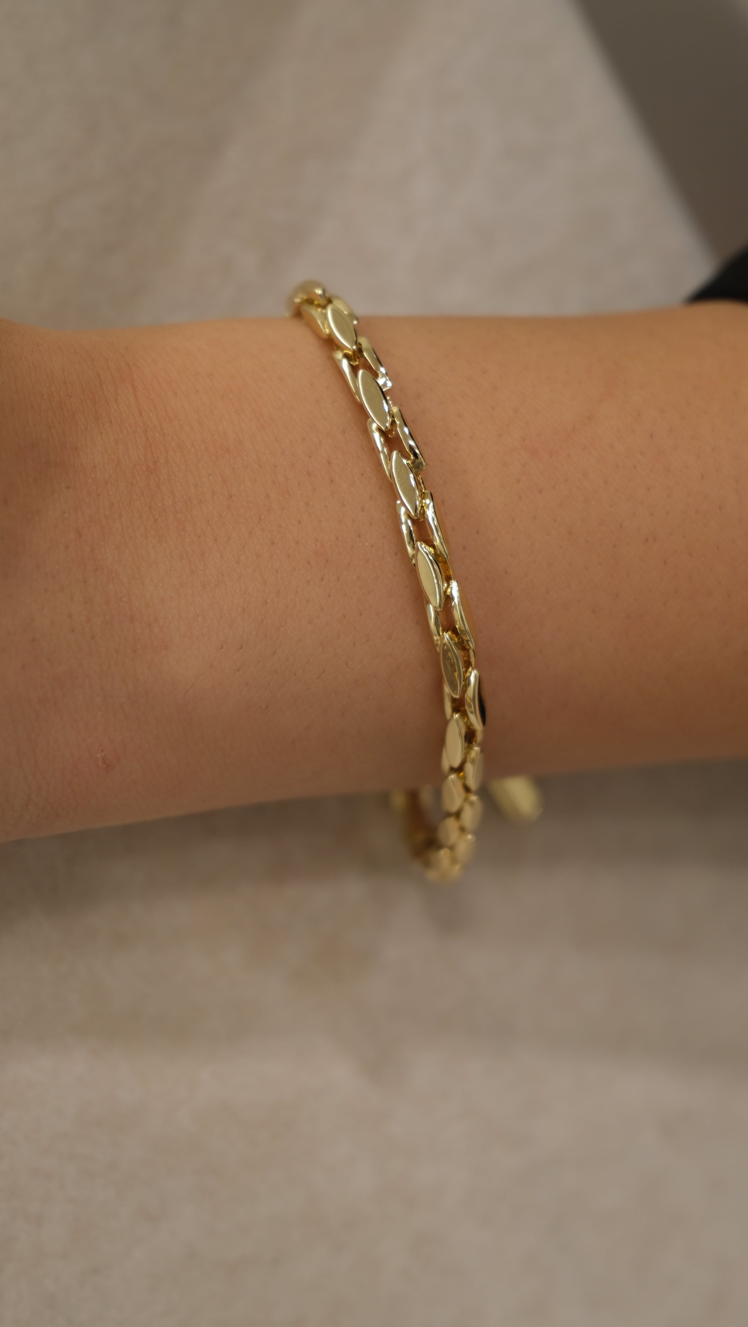 Gold 14K XP Bombeli Fox Model Bileklik