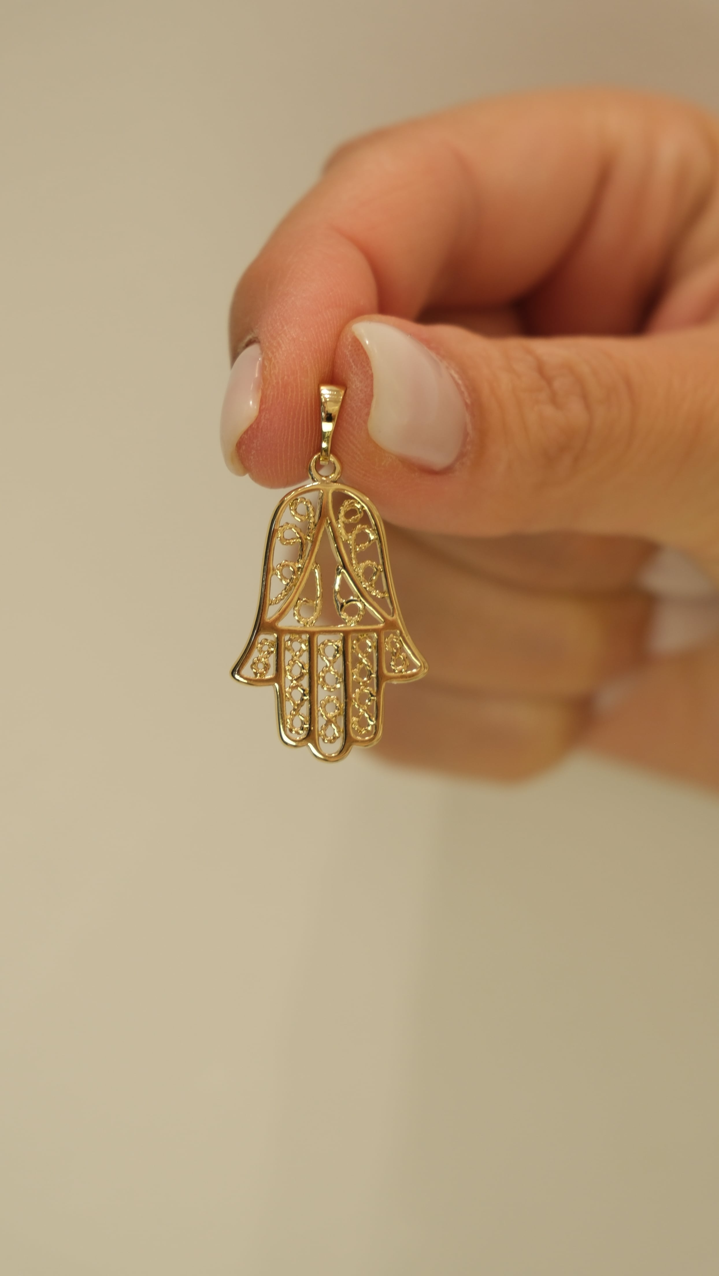 Gold Fatma Ana Eli Kolye Ucu