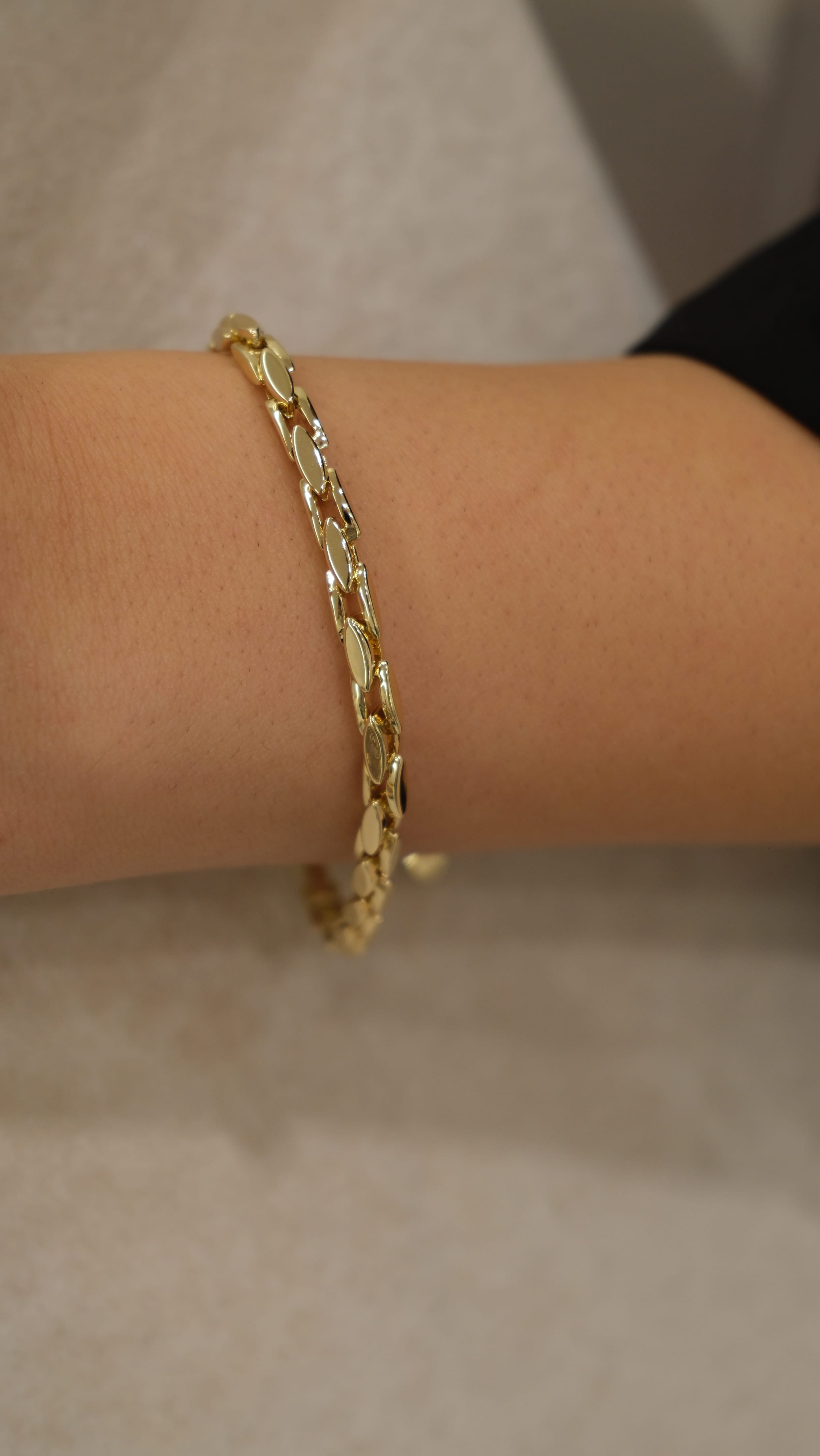 Gold 14K XP Bombeli Fox Model Bileklik