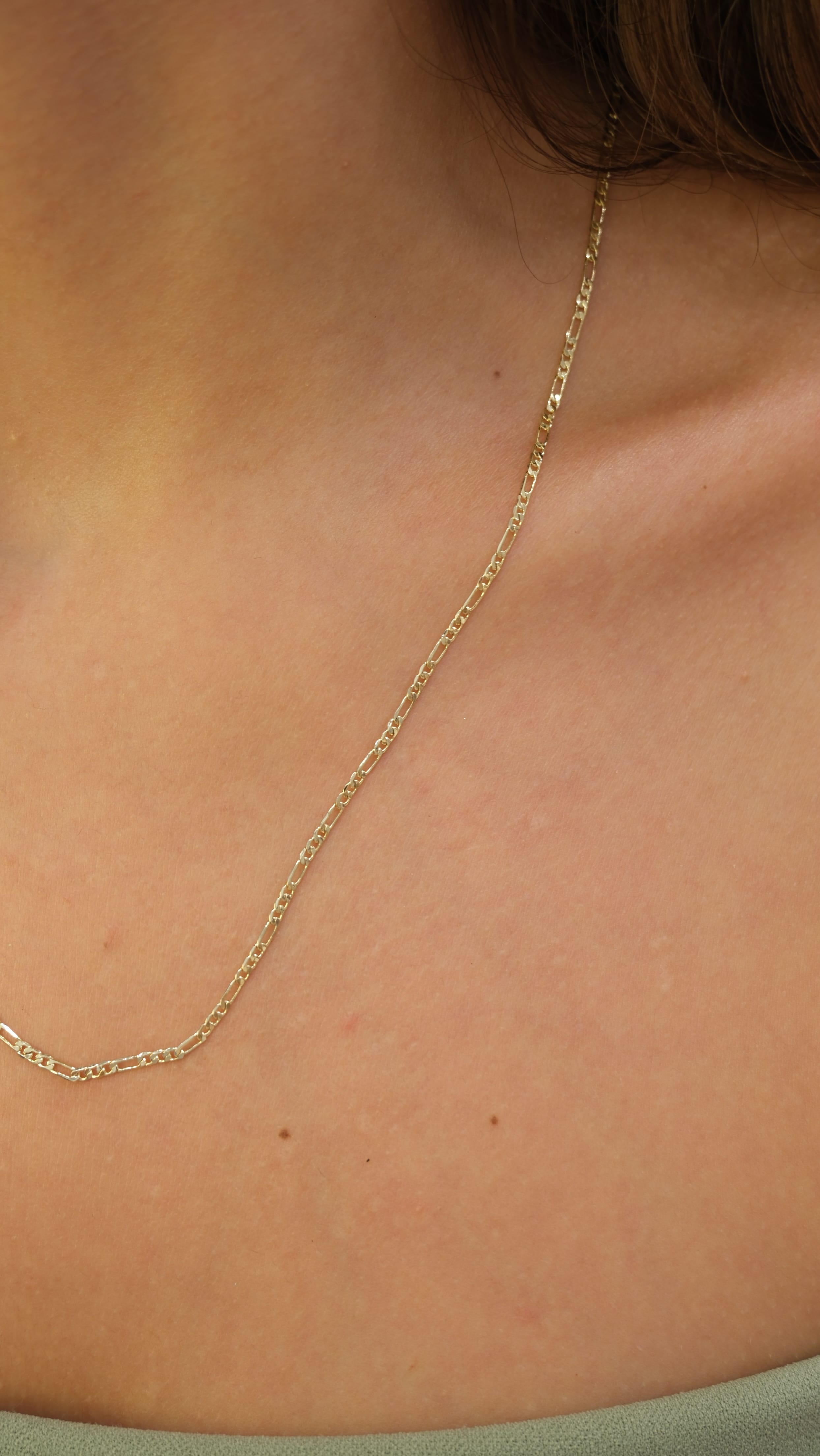 Gold İnce Figaro Zincir Kolye