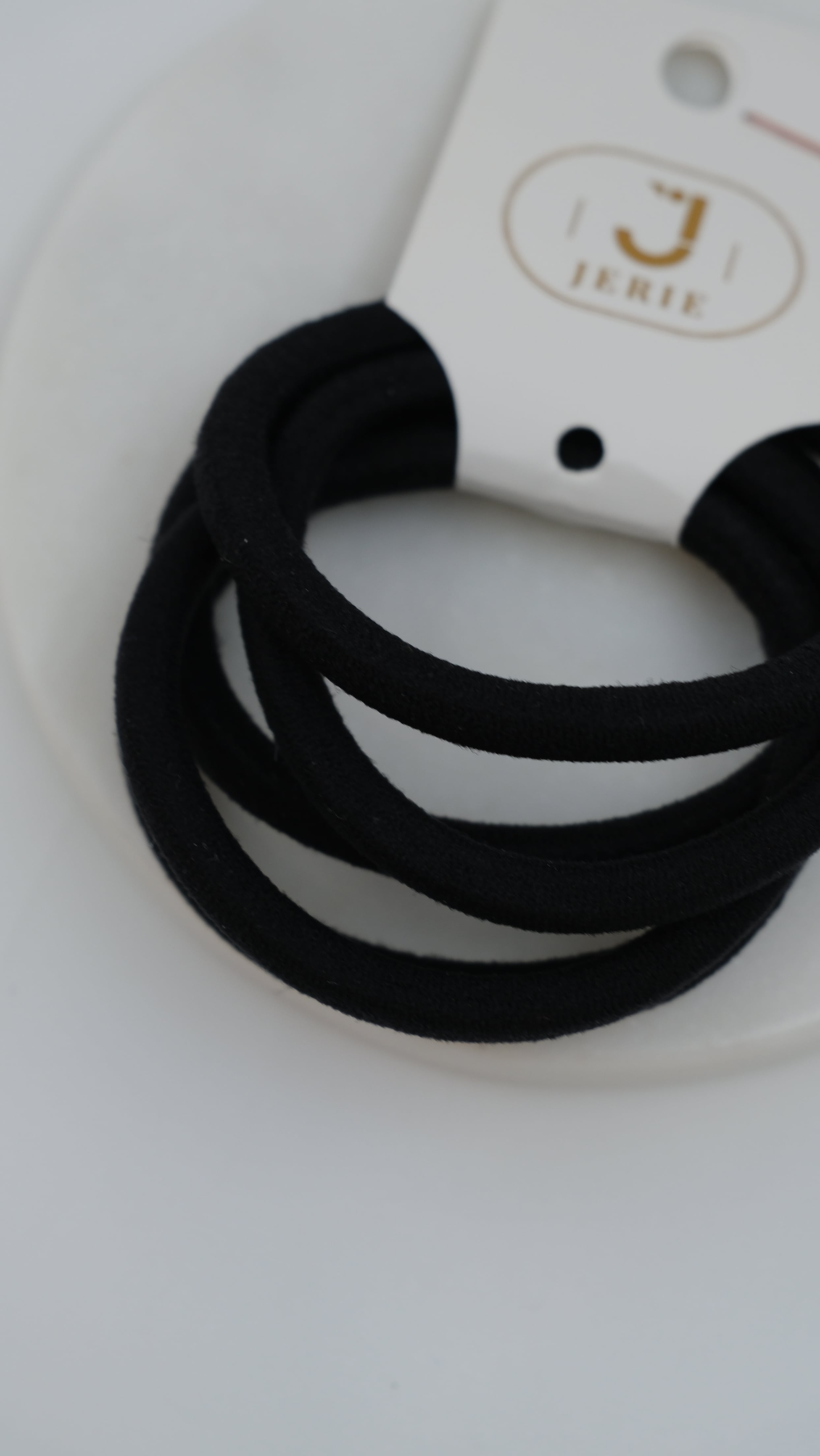 Siyah 5'li Kalın Lastik Toka Seti