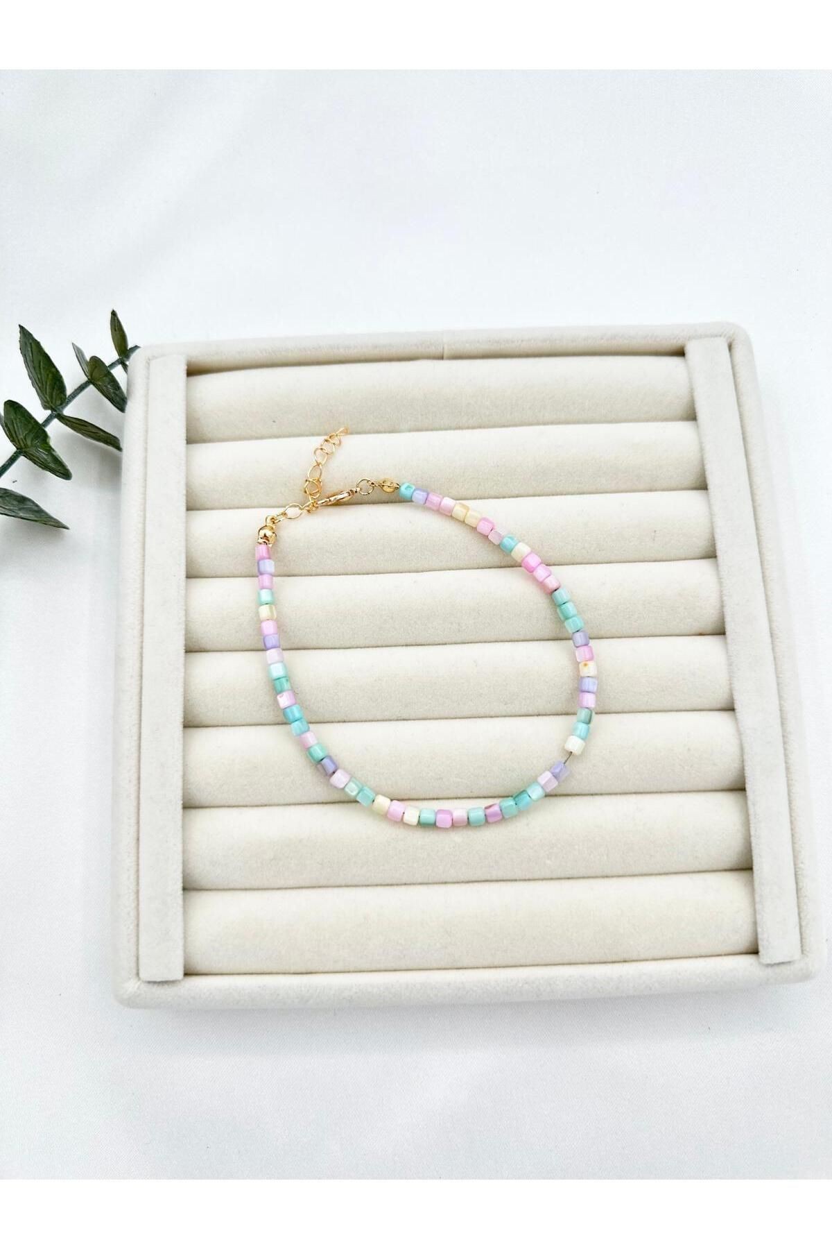 Soft Renk Rainbow Boncuk Halhal