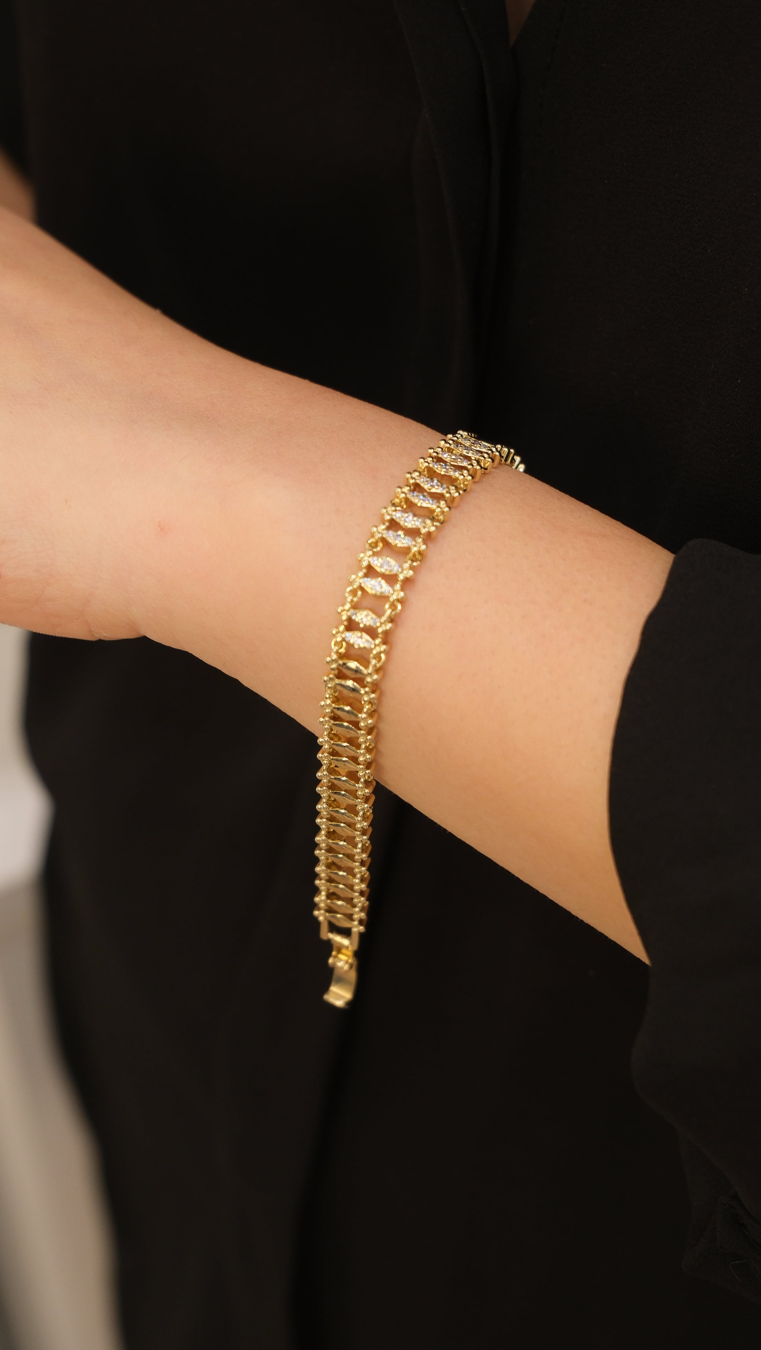 Gold 14k XP Baklava Figür Bileklik