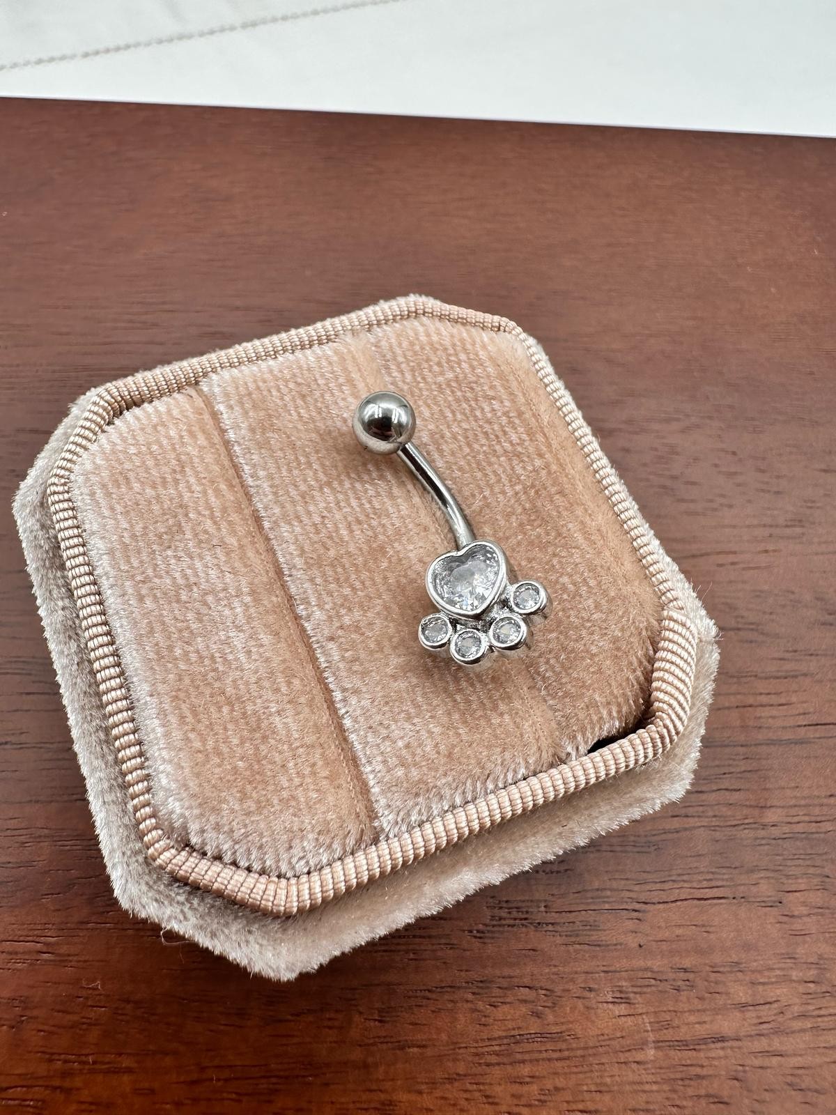 Silver Zirkon Taş Pati Figür Göbek Piercing