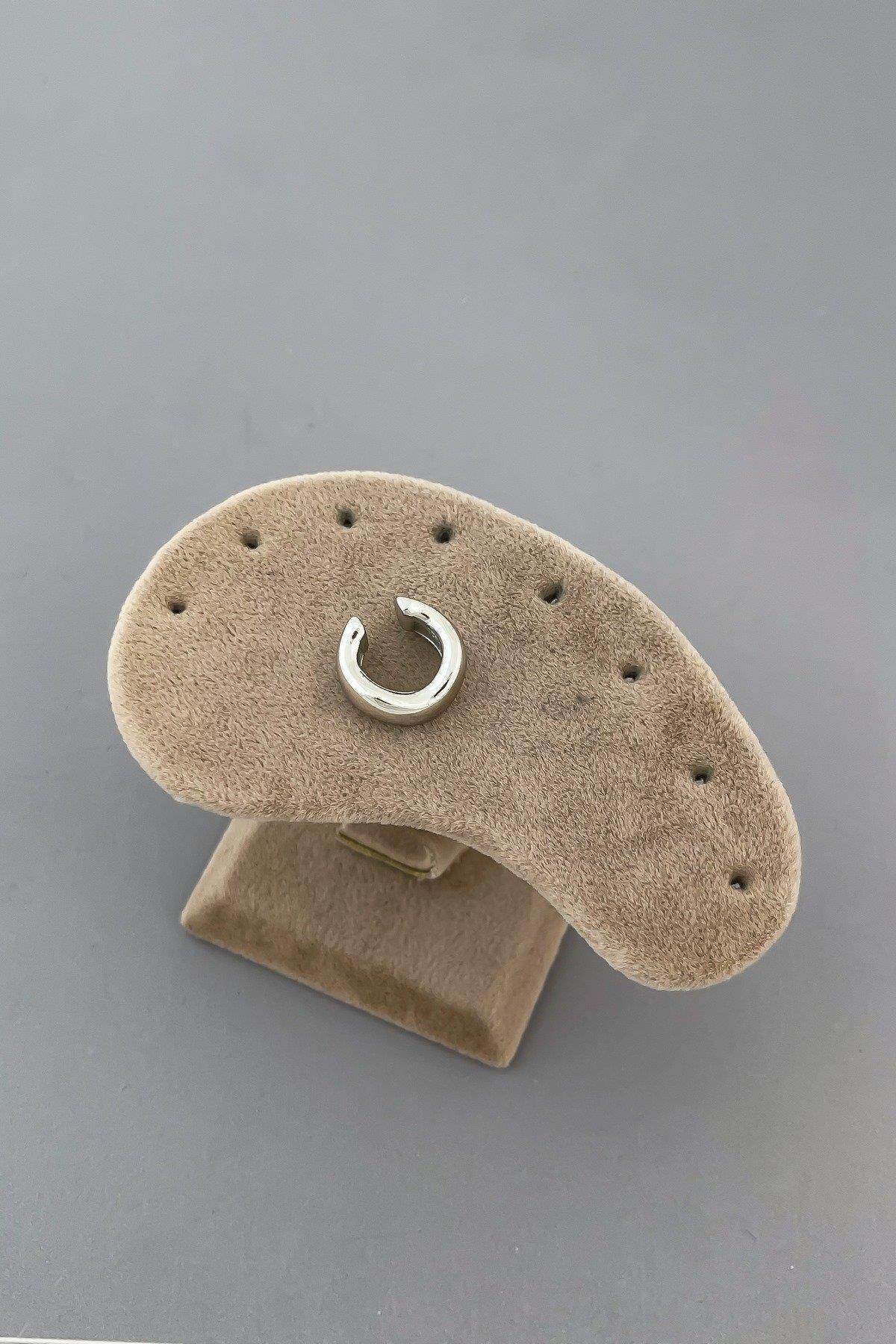 Özel Seri Gümüş Kaplama Kıvrımlı Plaka Earcuff Kıkırdak Küpe